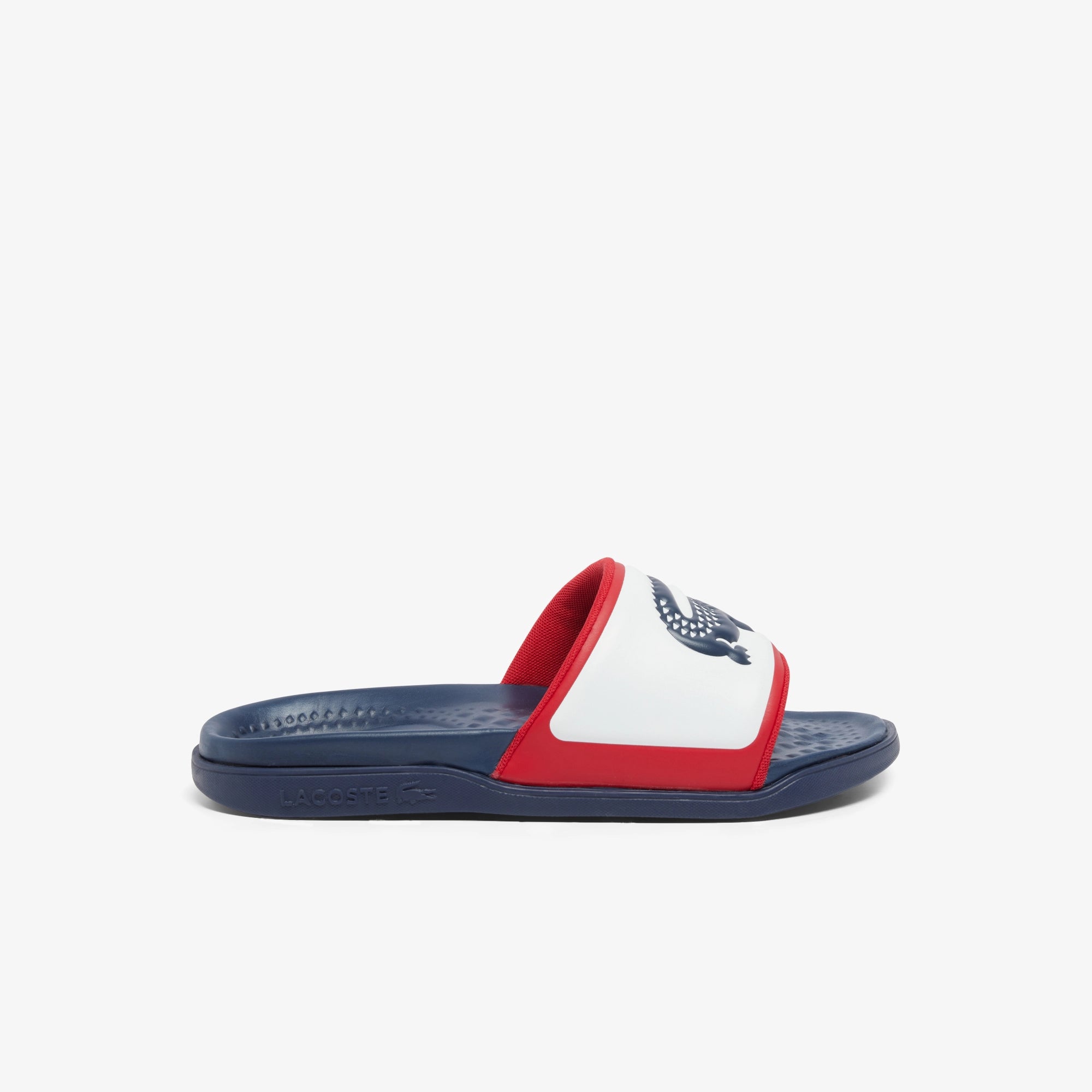 Lacoste Chinelos Slippers Croco Dualiste Whi Nvy Re Branco Navy Vermelho_shot1