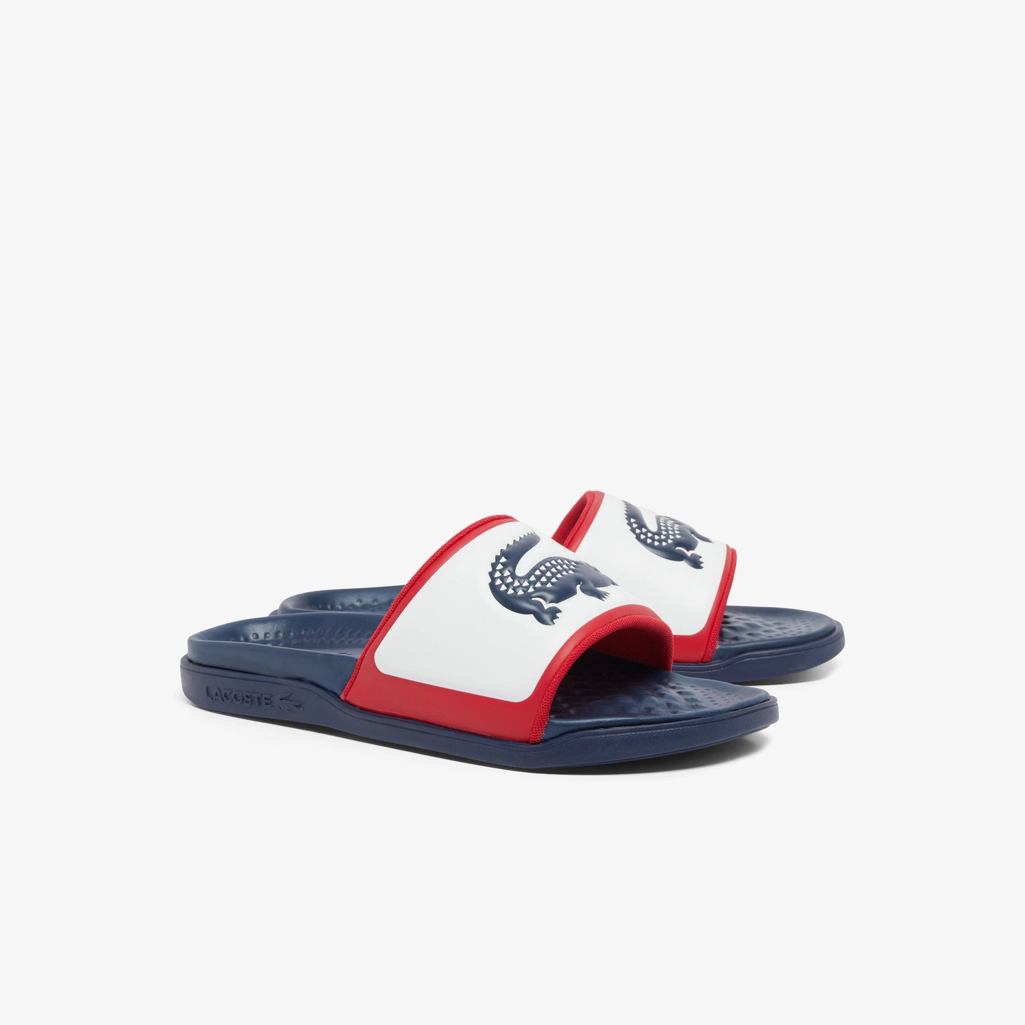 Lacoste Chinelos Slippers Croco Dualiste Whi Nvy Re Branco Navy Vermelho_shot2