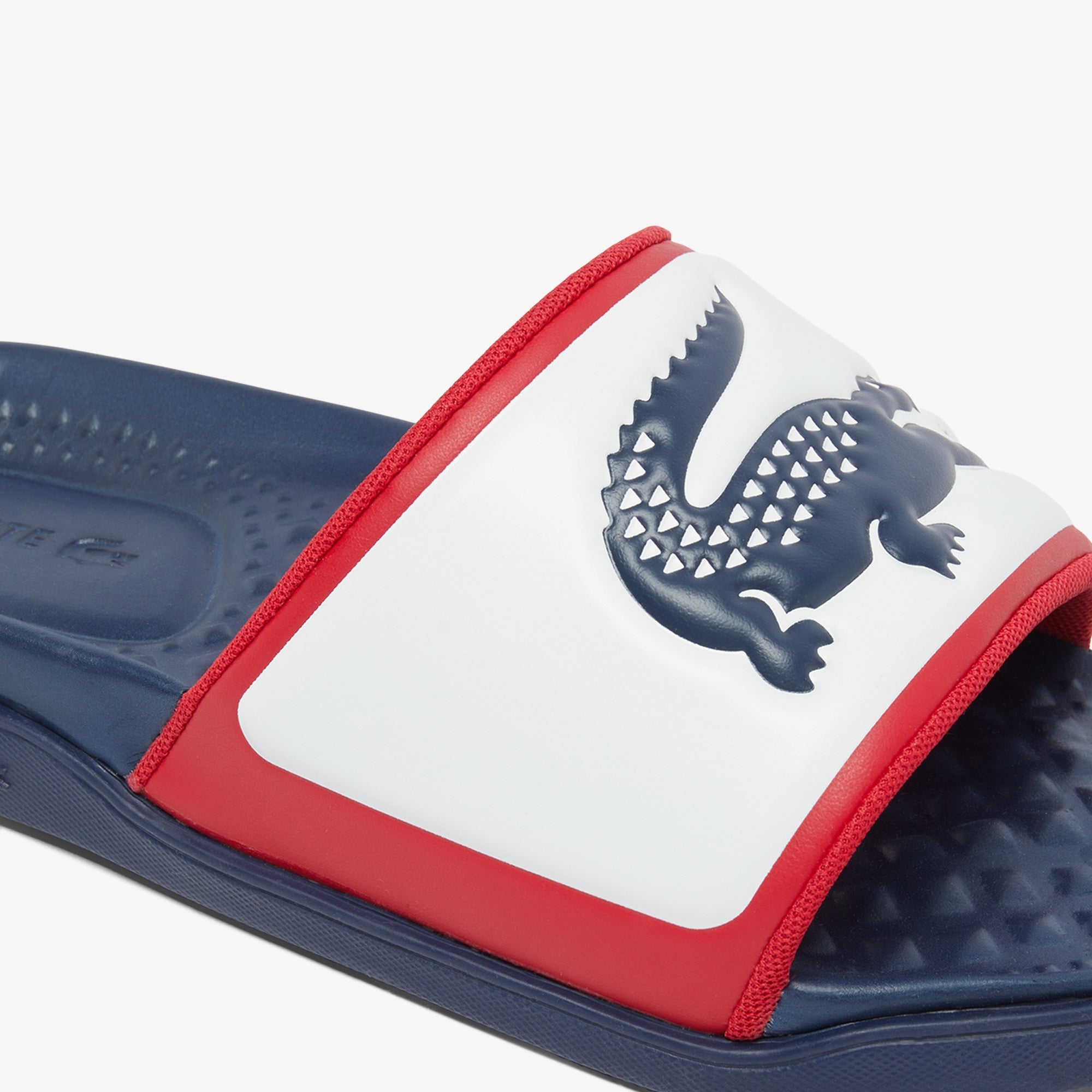 Lacoste Chinelos Slippers Croco Dualiste Whi Nvy Re Branco Navy Vermelho_shot6