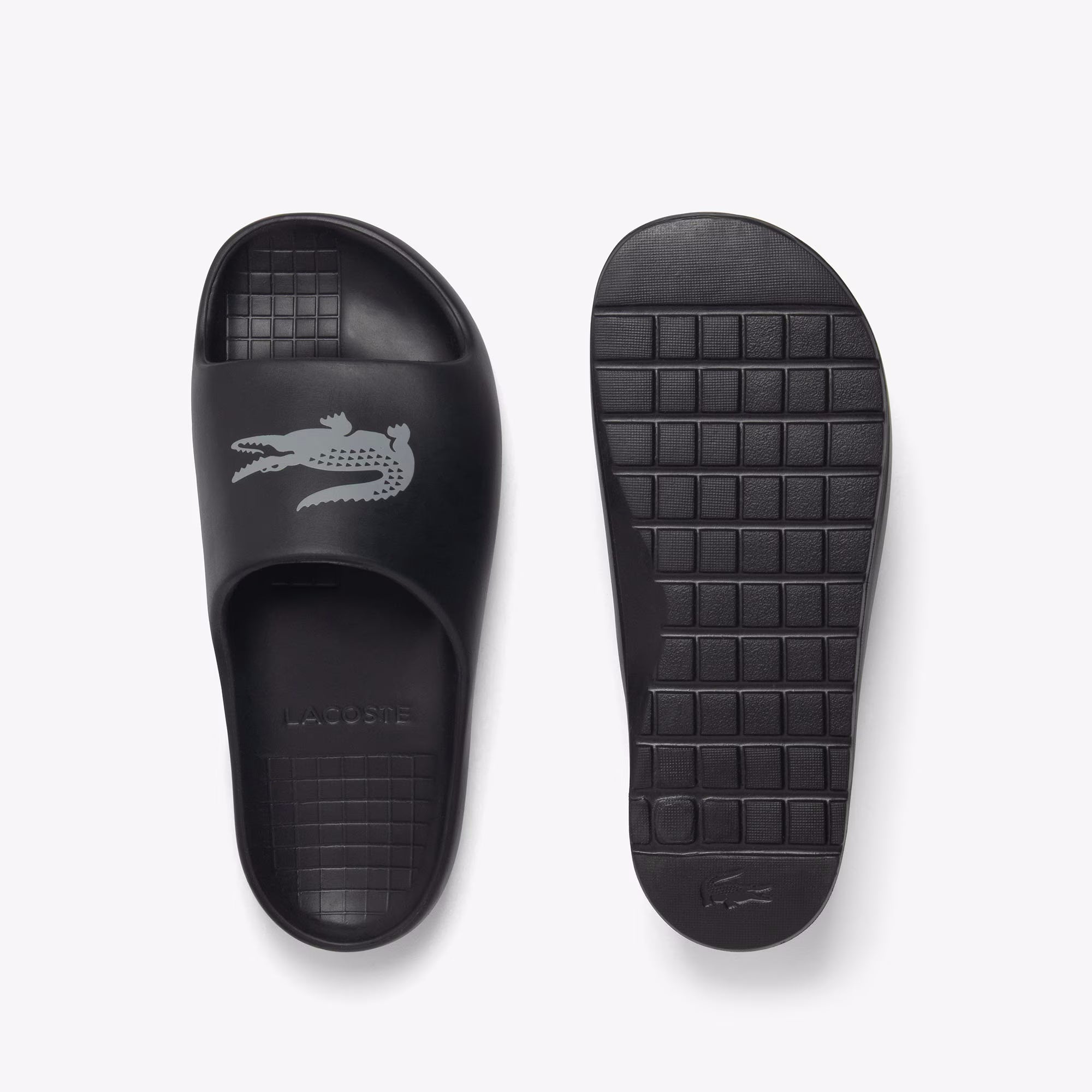 Lacoste Chinelos Slippers Serve Slide Blk Gry Preto Cinza_shot4
