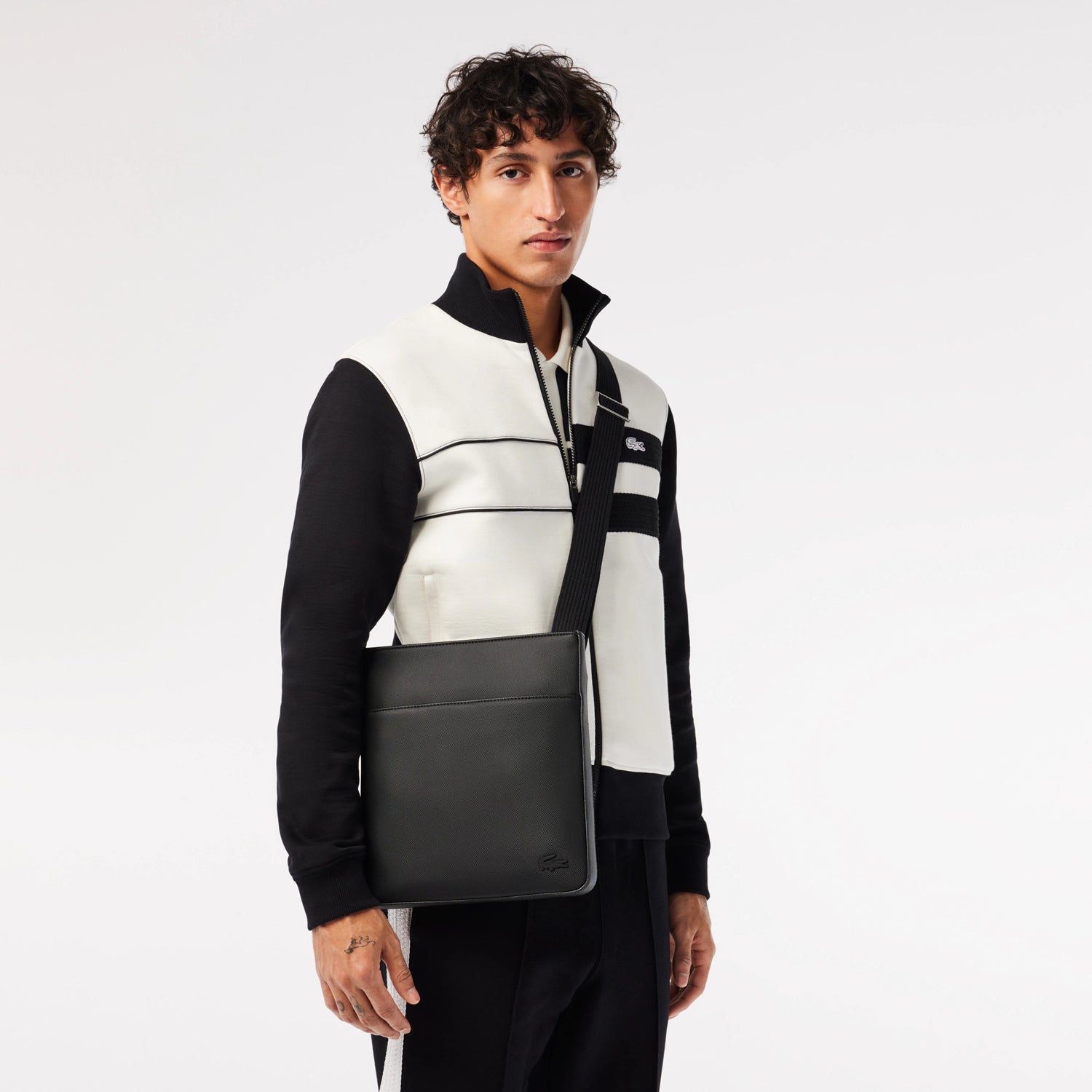 Crossbody Lacoste Piqué Knit Preto