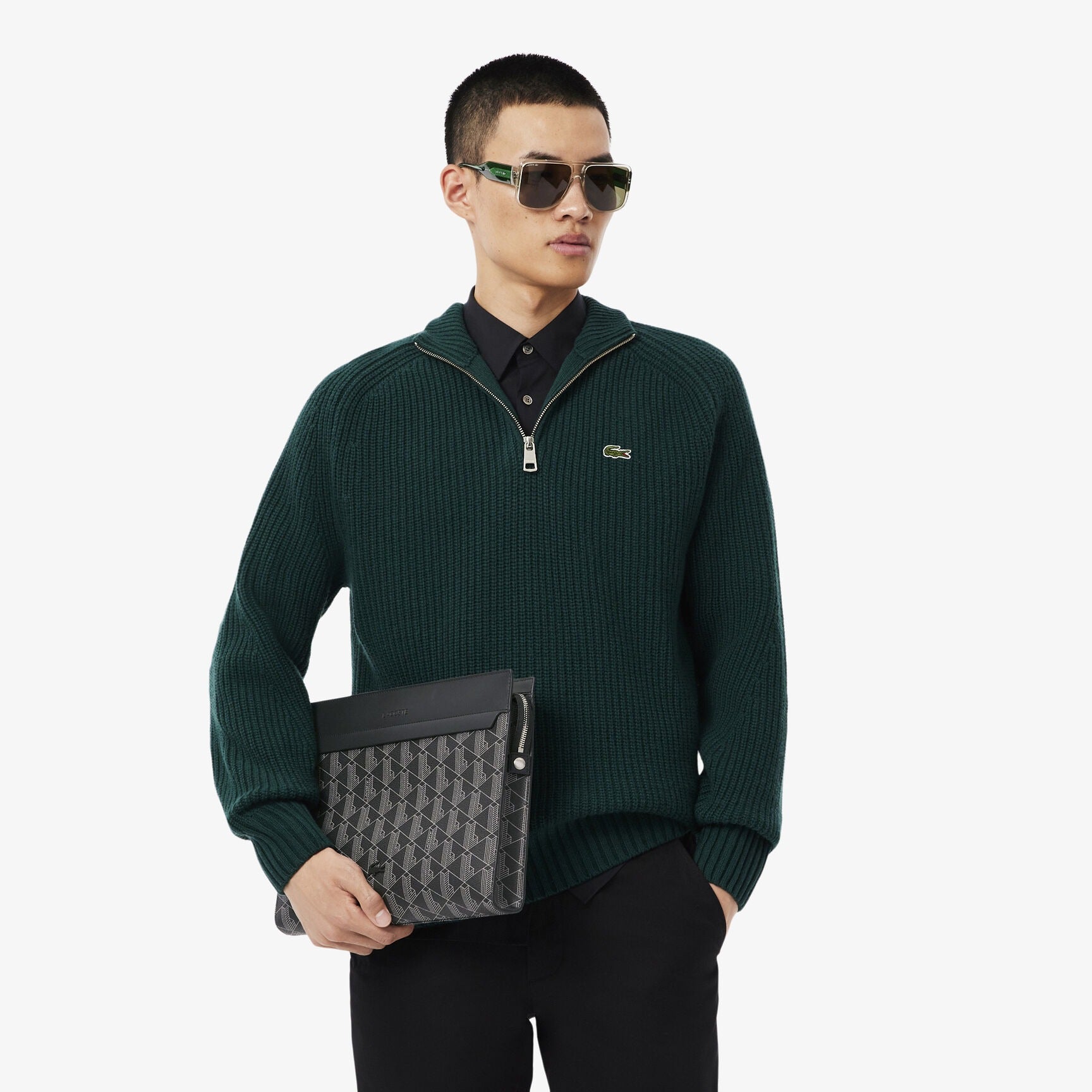 Lacoste Envelope Bag Nh5065lx Black.logo Preto_shot4