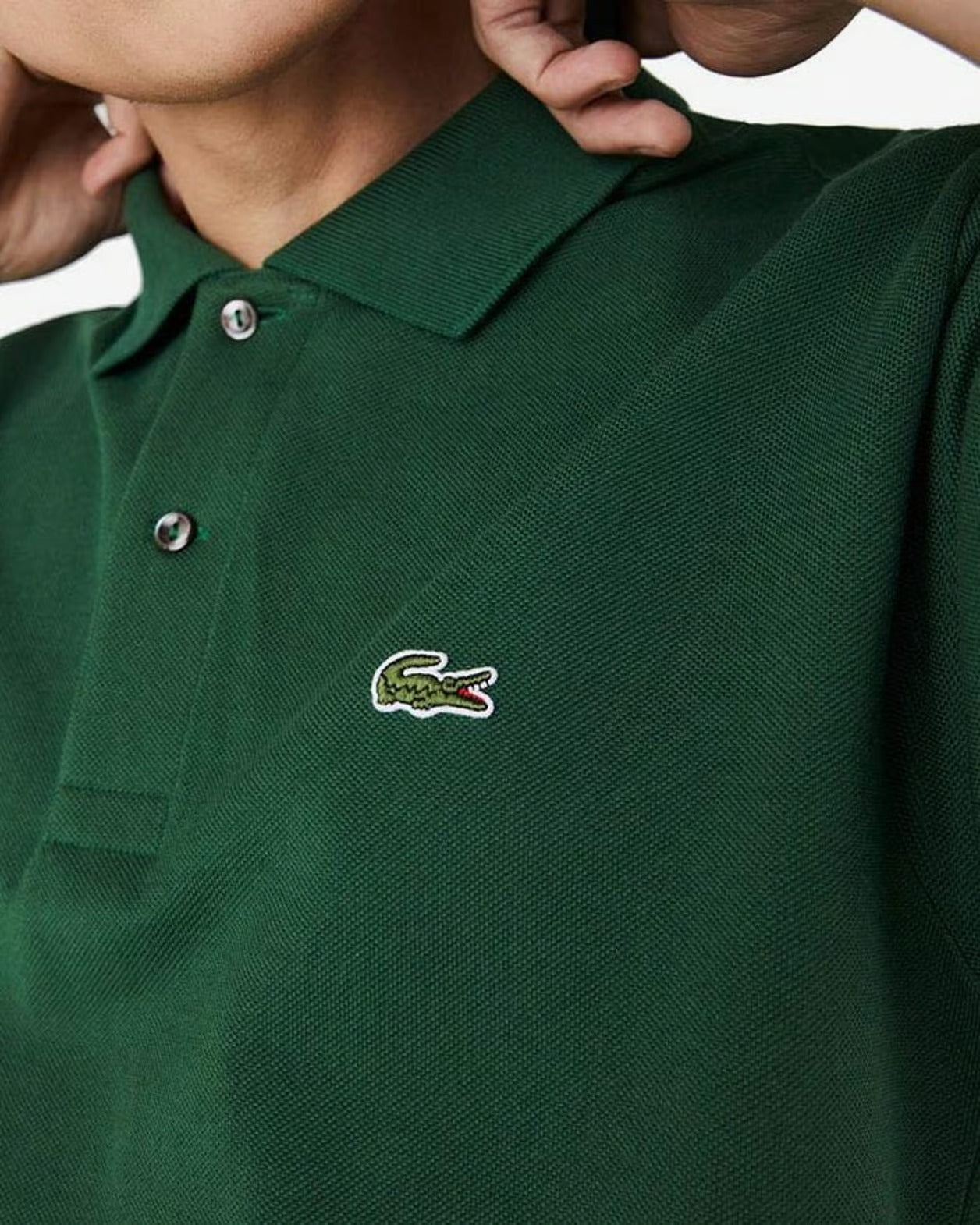 Lacoste Polo L1212 Green Verde_shot5