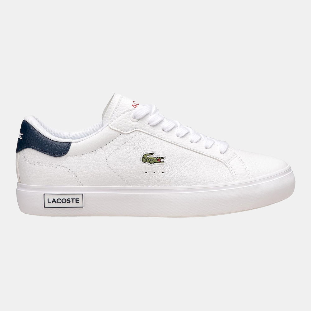 Lacoste Sapatilhas Sneakers Shoes Powercourt0721 Whi Blue Branco Azul Shot4