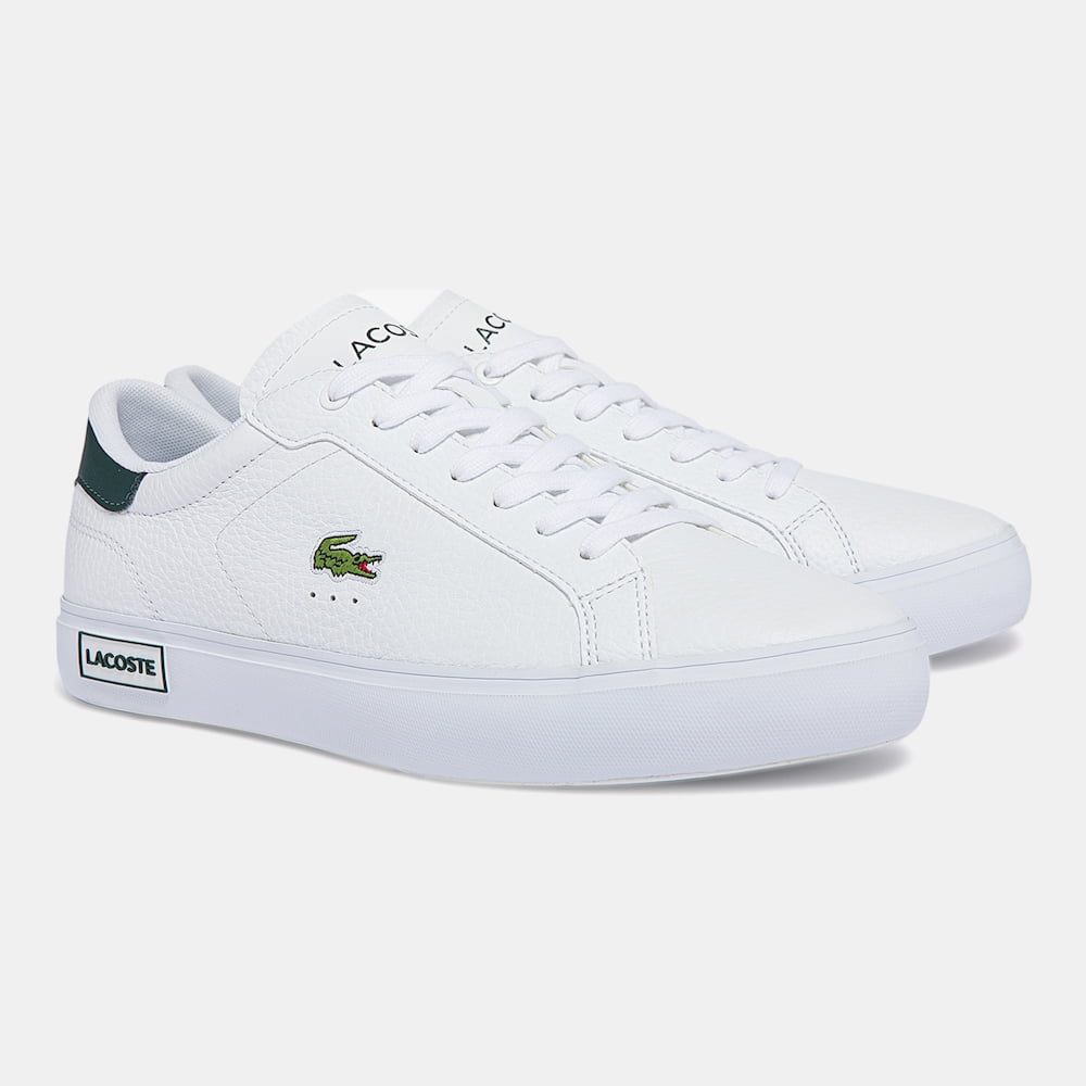 Lacoste Sapatilhas Sneakers Shoes Powercourt0721 Whi Green Branco Verde Shot3