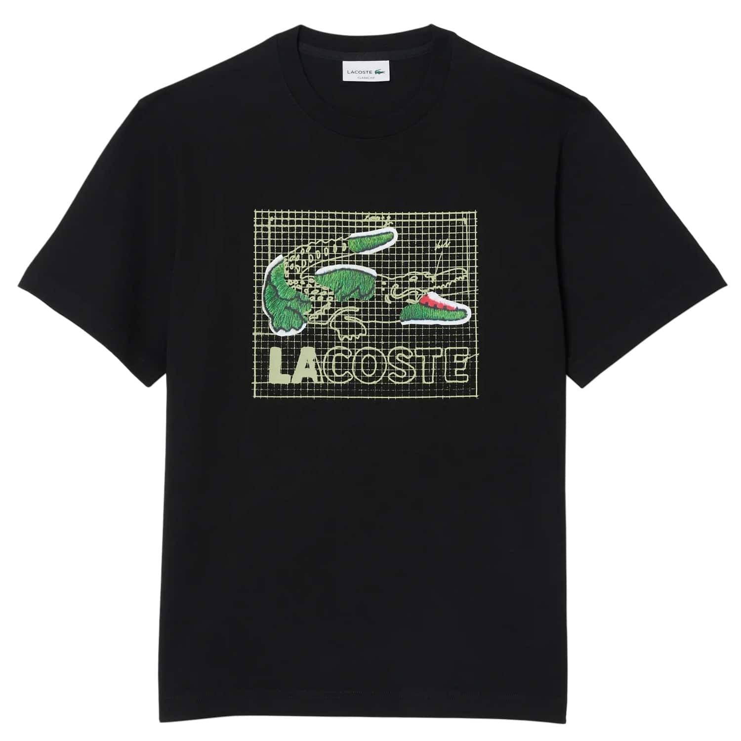 Lacoste T Shirt Th1446 Black Preto_shot1