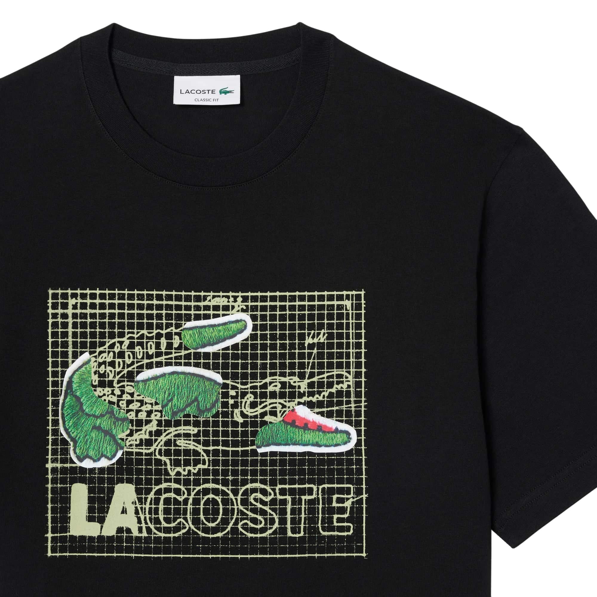Lacoste T Shirt Th1446 Black Preto_shot2
