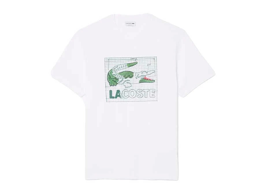 Lacoste T Shirt Th1446 White Branco_shot1