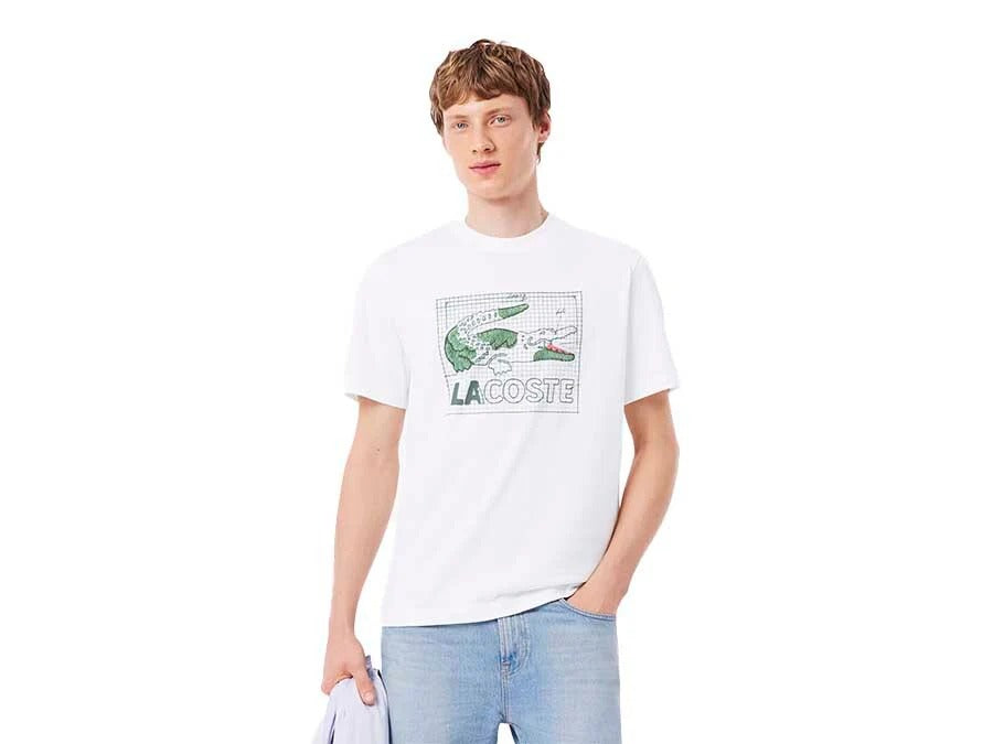Lacoste T Shirt Th1446 White Branco_shot2