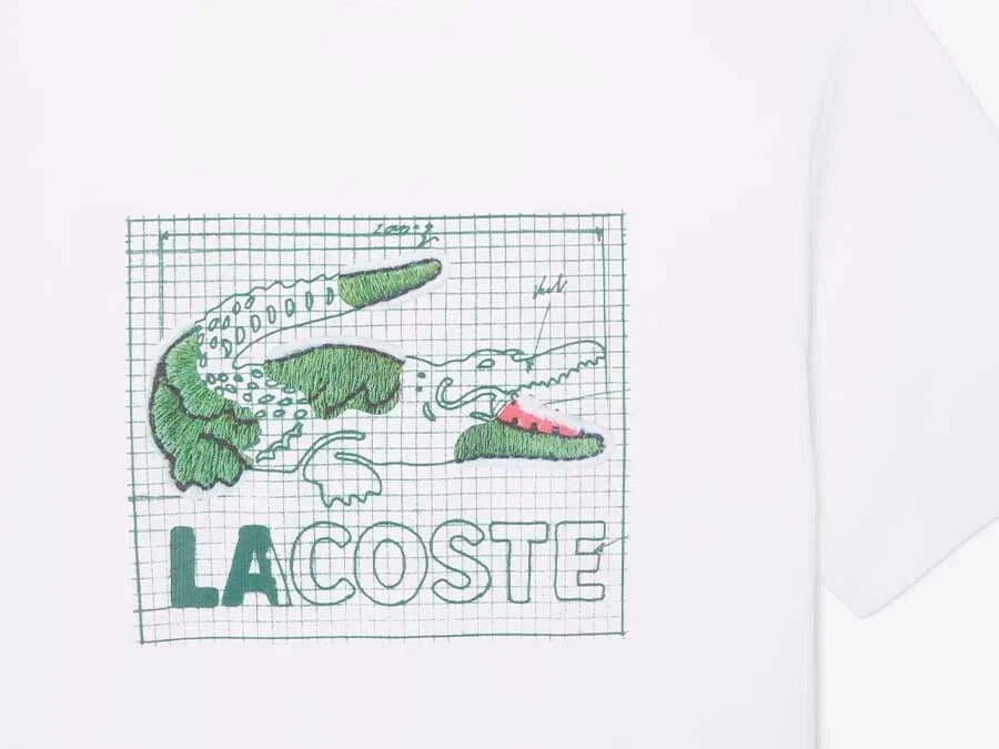 Lacoste T Shirt Th1446 White Branco_shot4