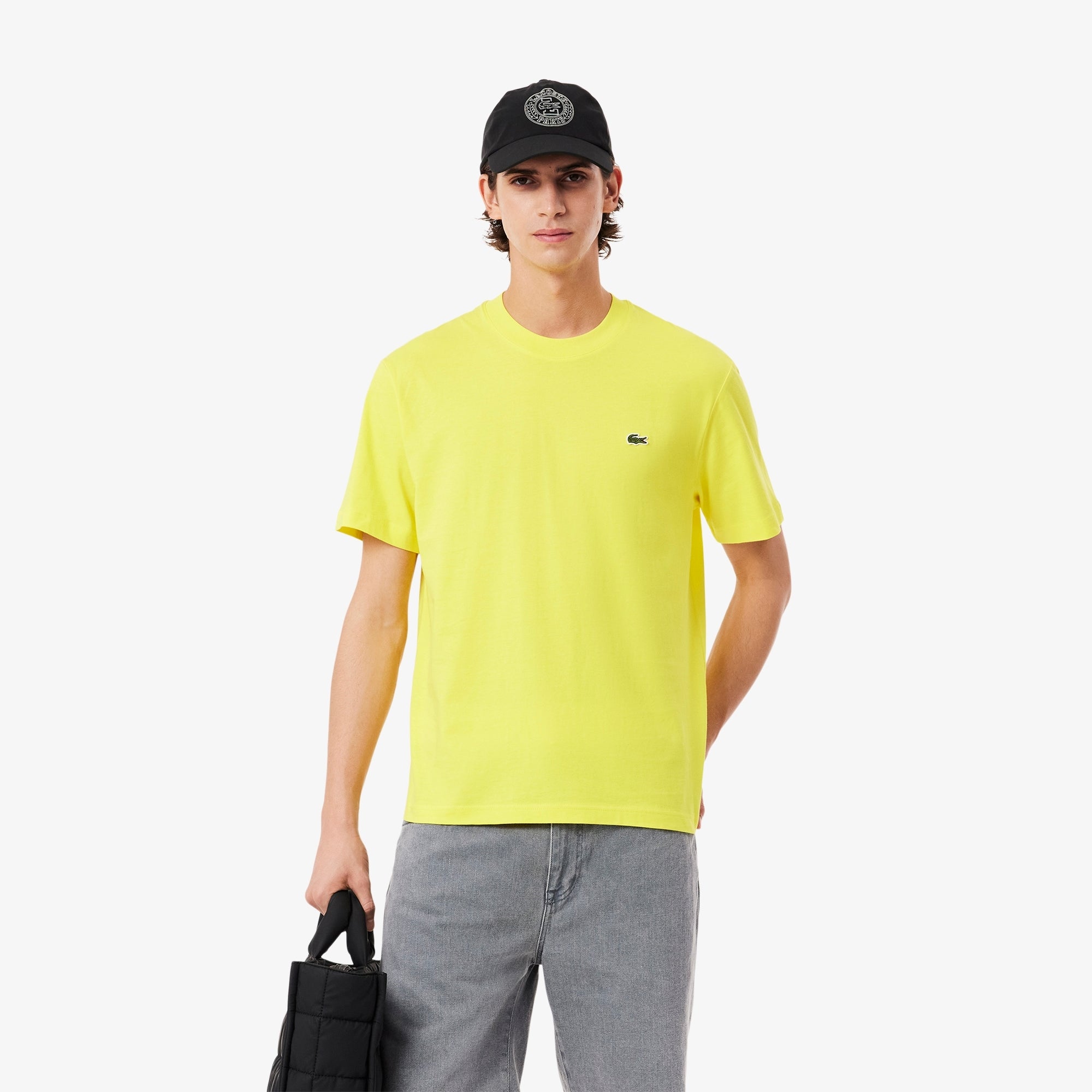 Lacoste T Shirt Th2038 Yellow Amarelo_shot1