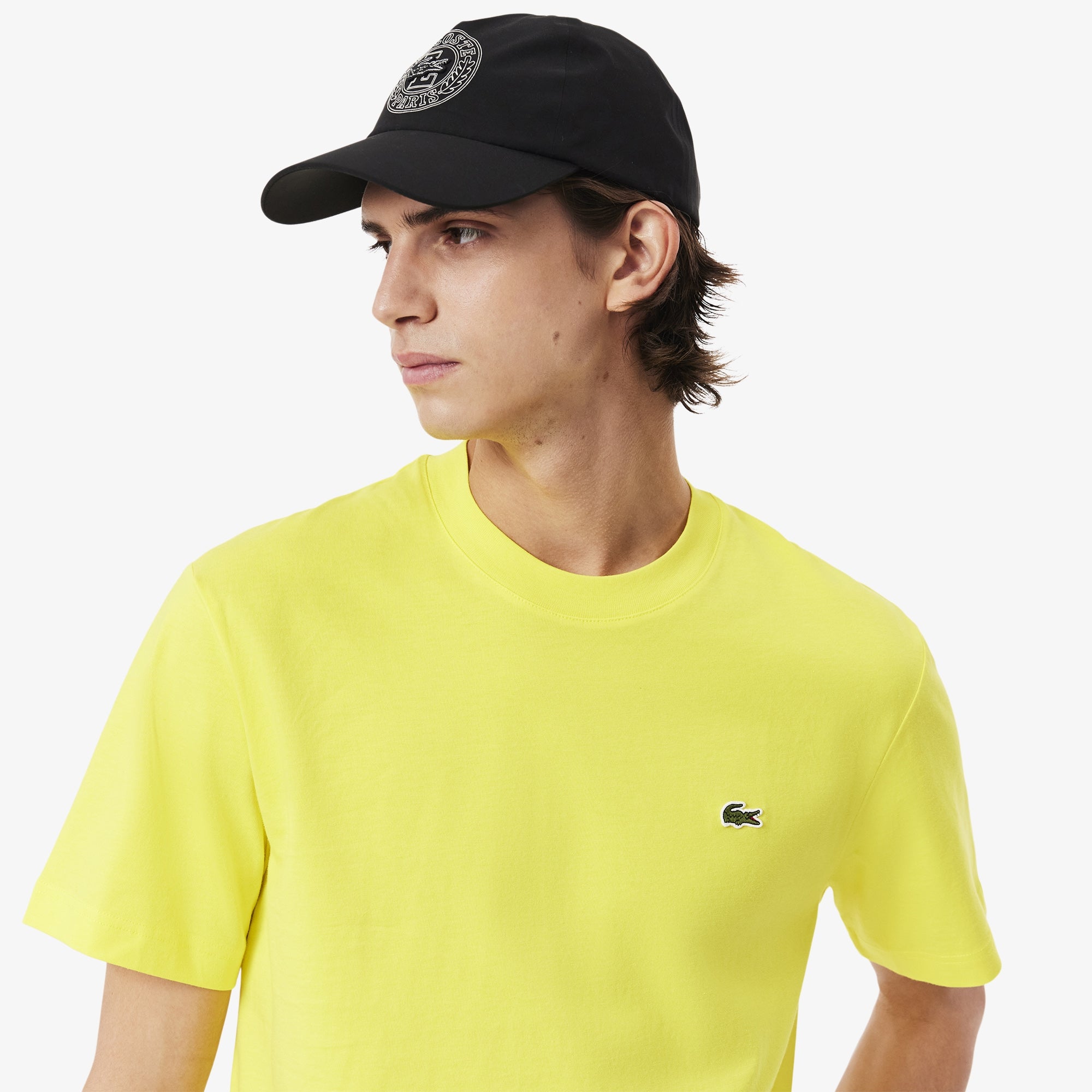 Lacoste T Shirt Th2038 Yellow Amarelo_shot2