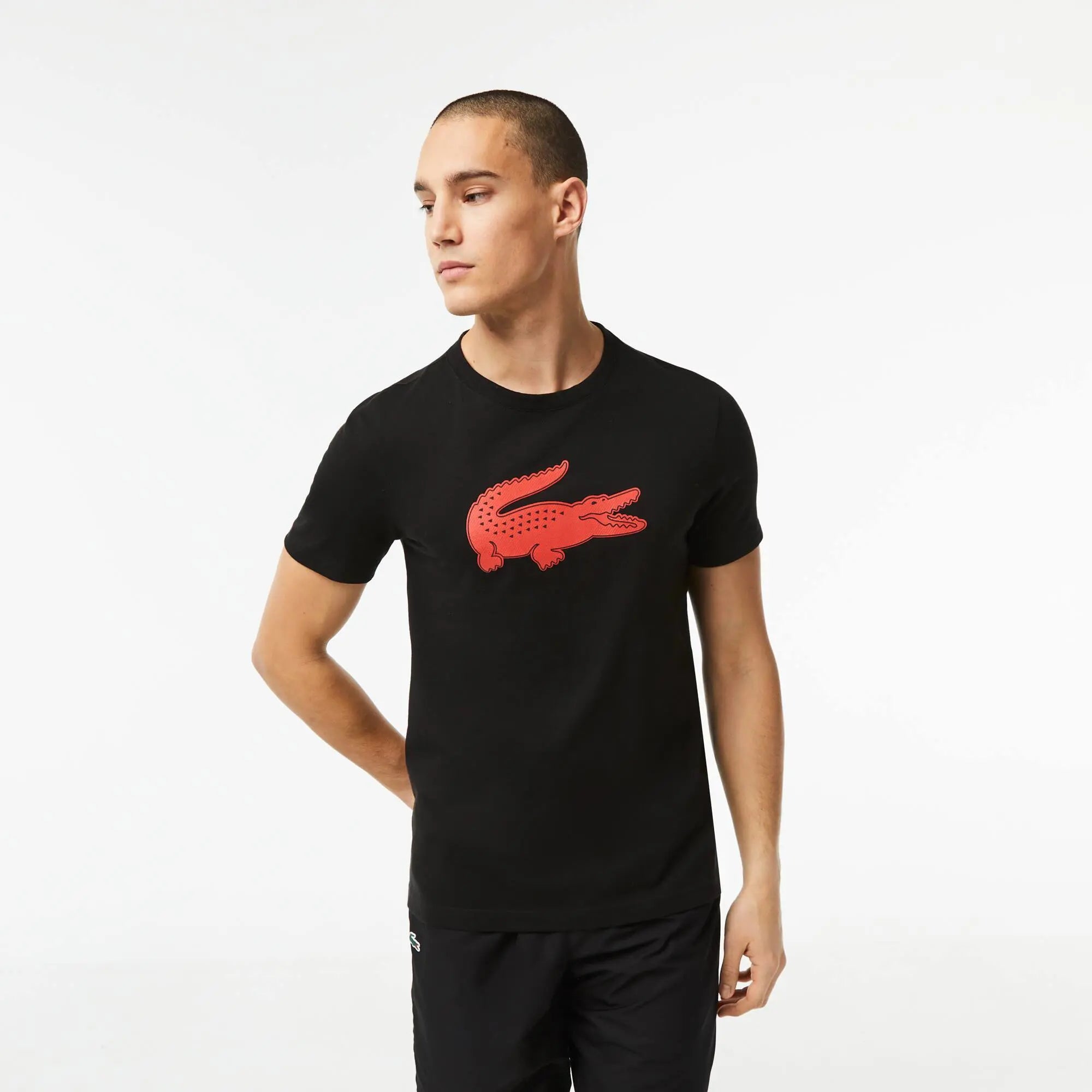 T Shirt Lacoste Preto E Vermelho