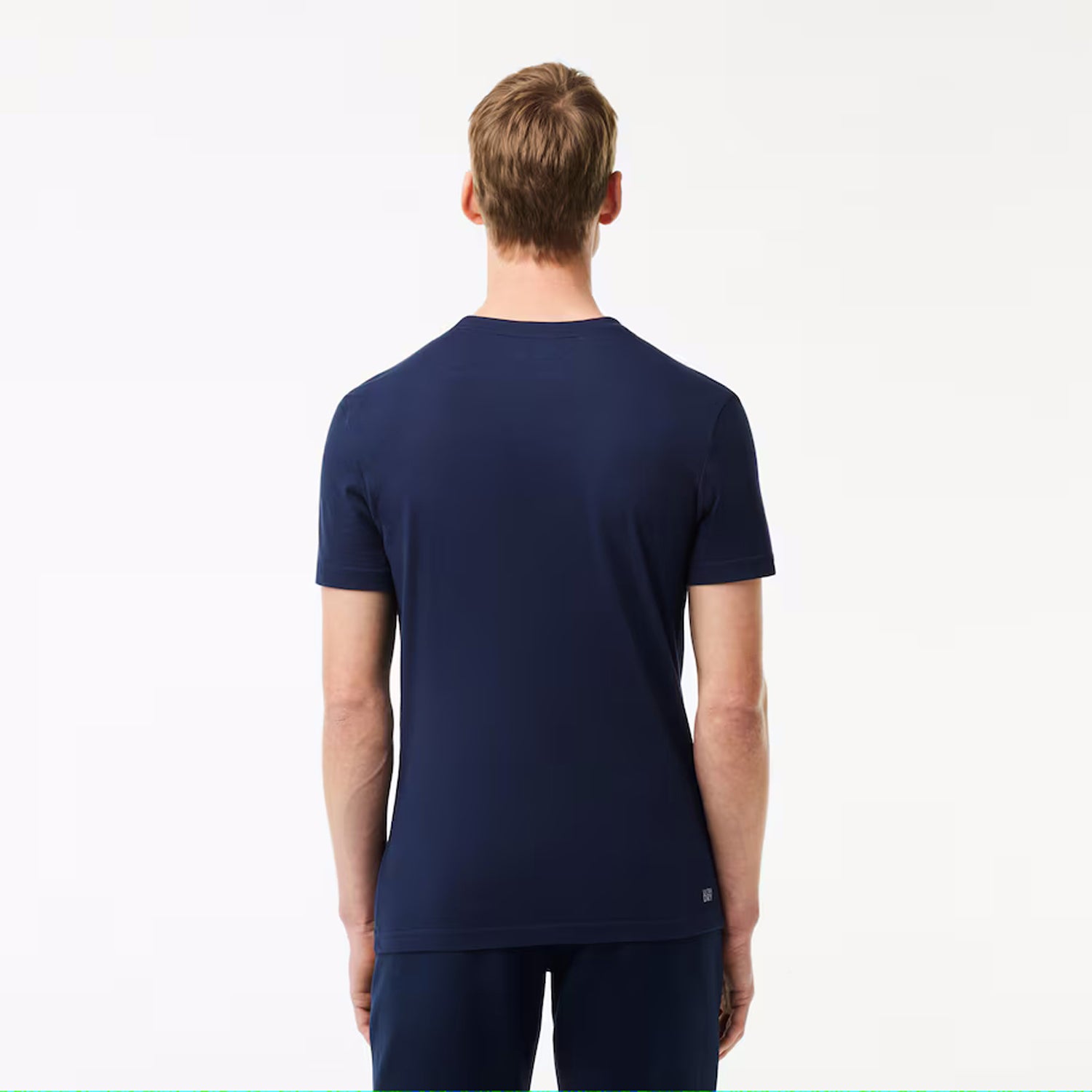 Lacoste T Shirt Th2042 Navy White Navy Branco_shot3