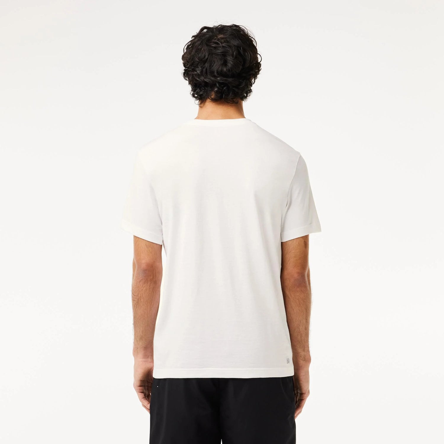 Lacoste T Shirt Th2042 Whi Black Branco Preto_shot4