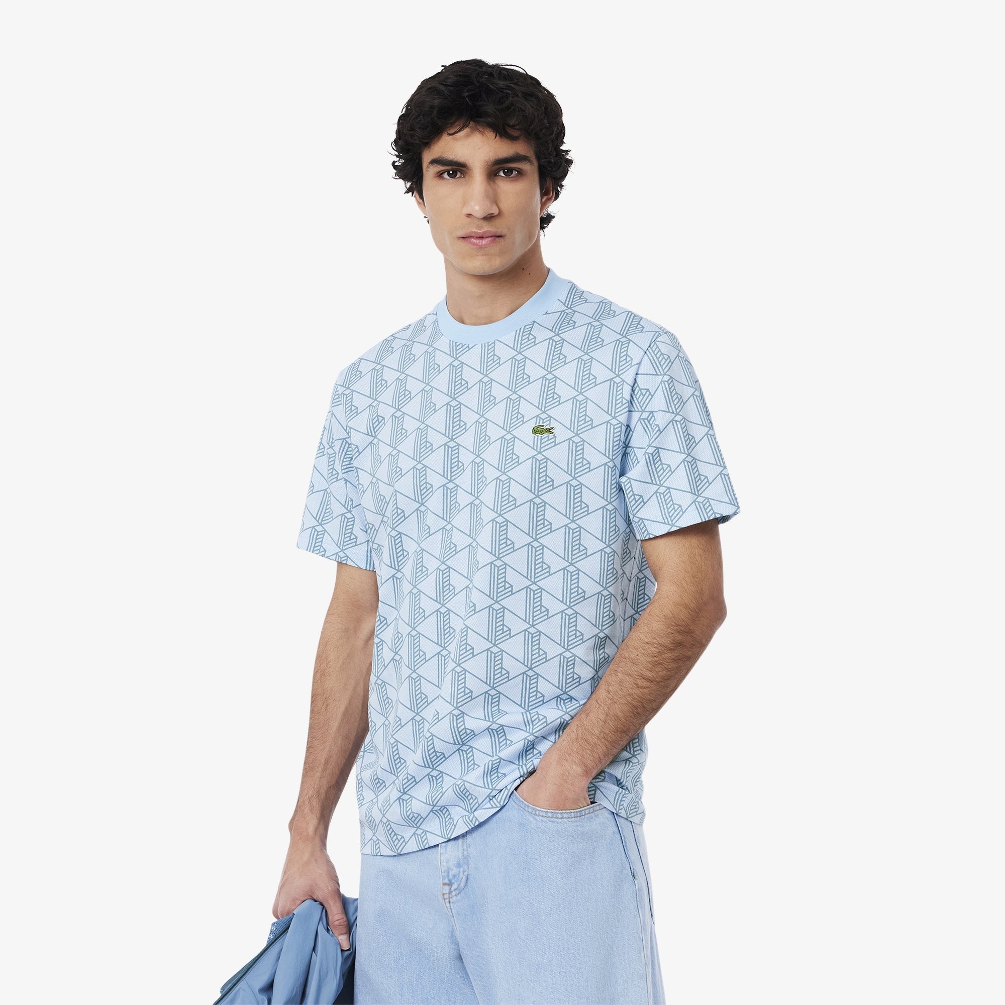 Lacoste T Shirt Th2831 Sky Azul_shot1