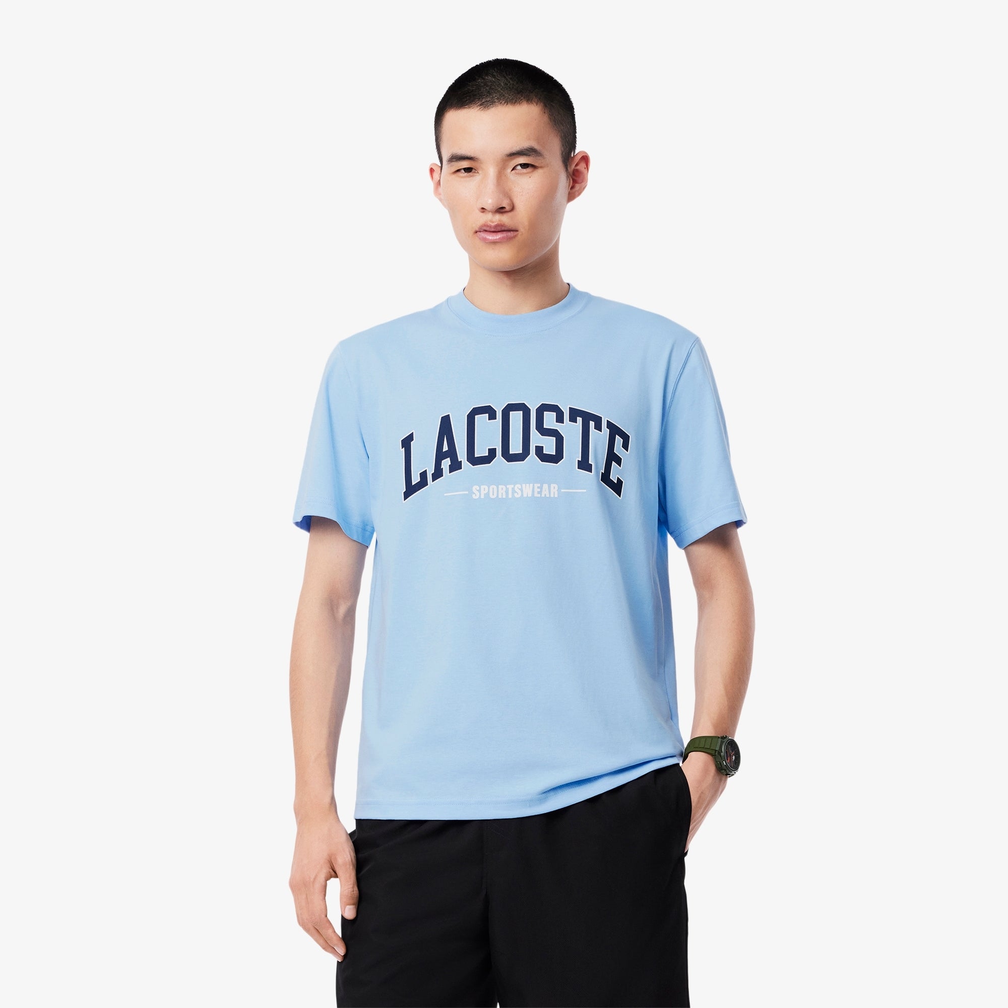 Lacoste T Shirt Th6565 Sky Azul_shot1