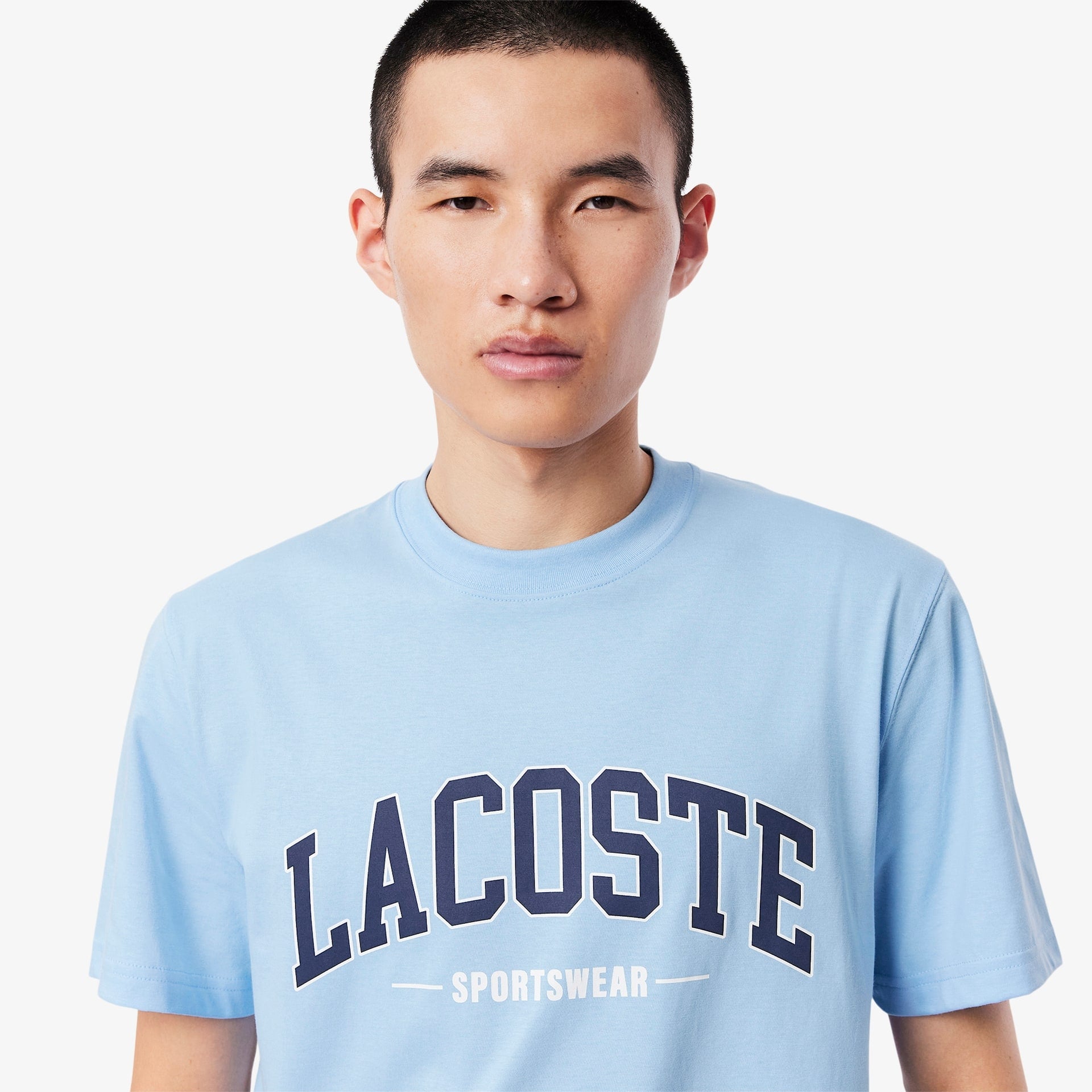 Lacoste T Shirt Th6565 Sky Azul_shot2