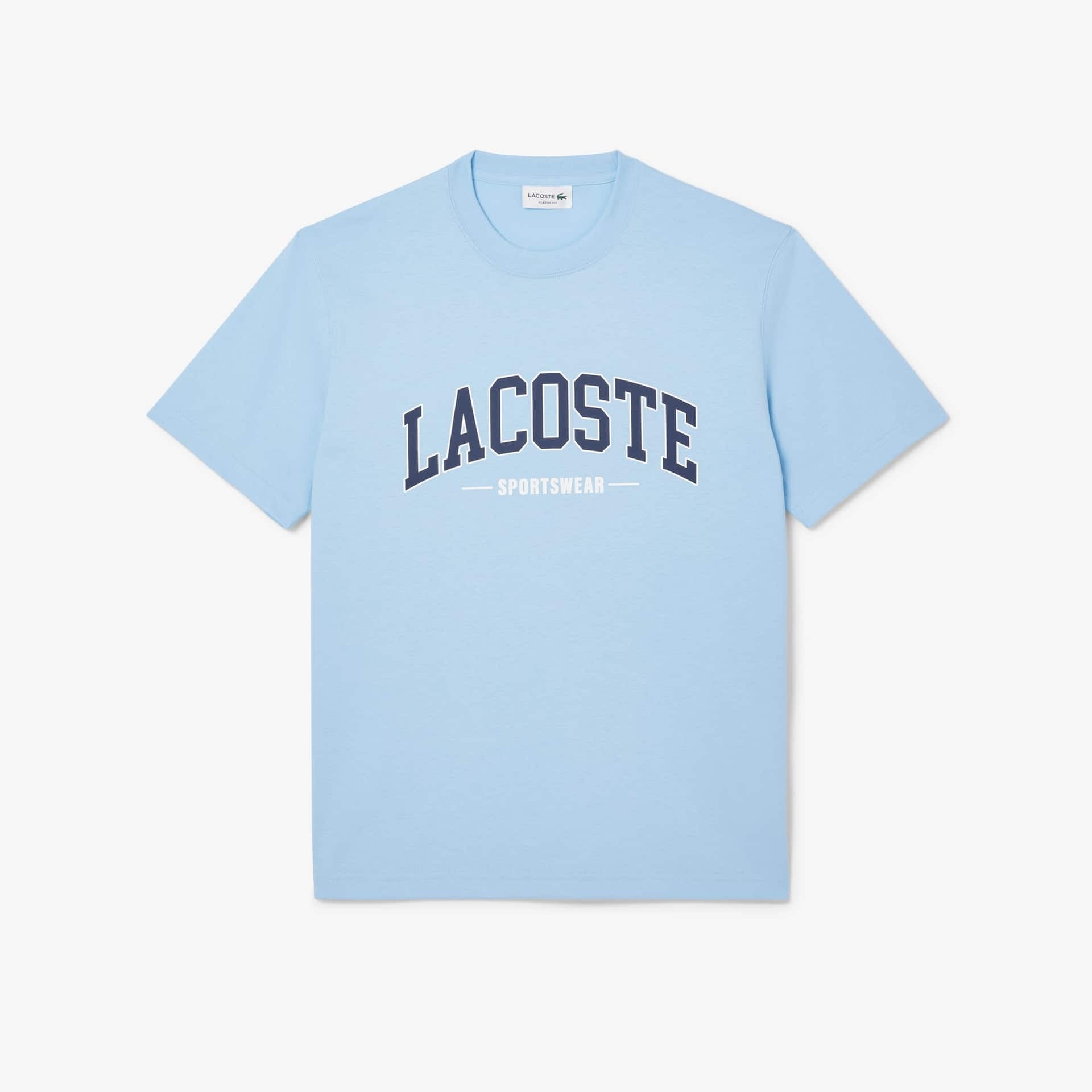 Lacoste T Shirt Th6565 Sky Azul_shot4