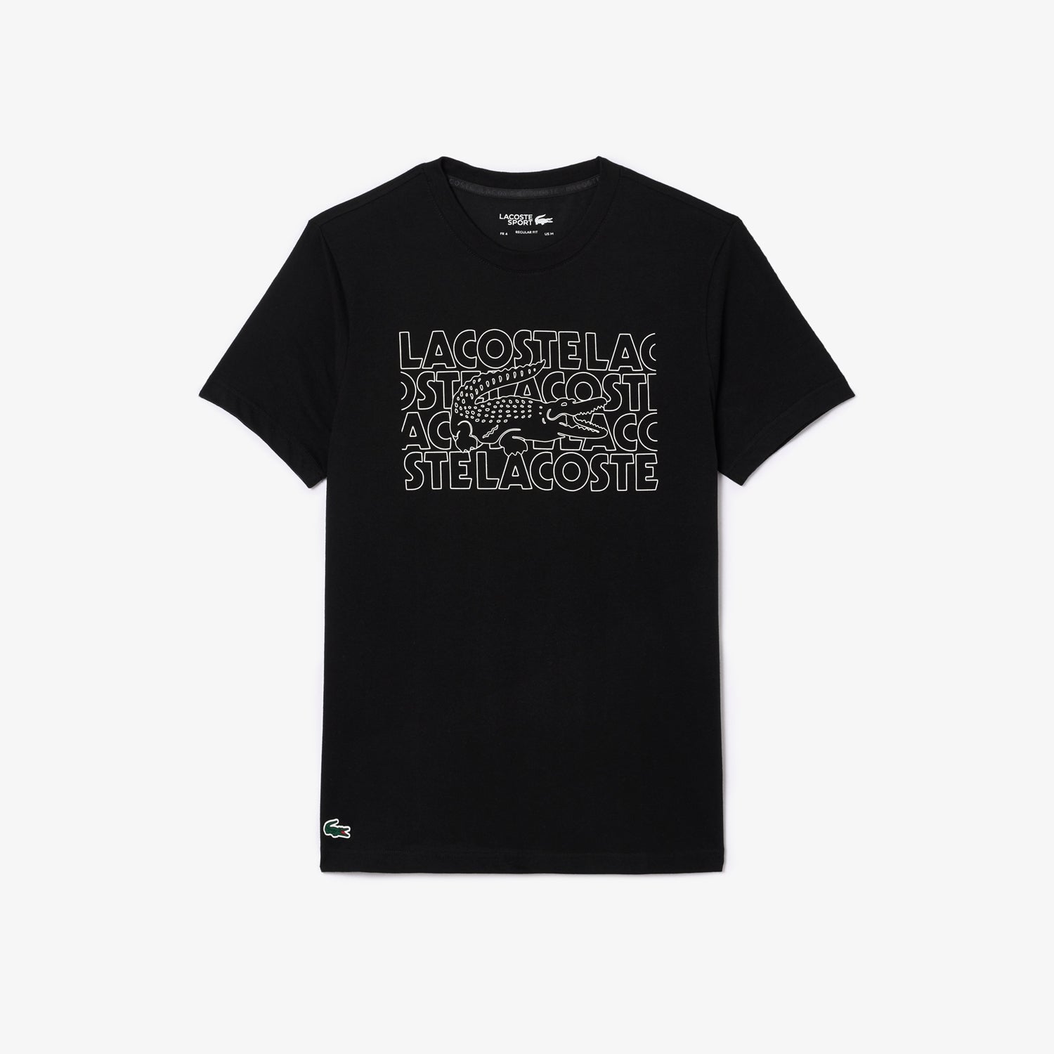 Lacoste T Shirt Th7505 Black Preto_shot4