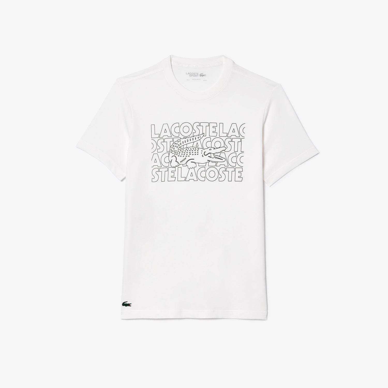 Lacoste T Shirt Th7505 White Branco_shot4
