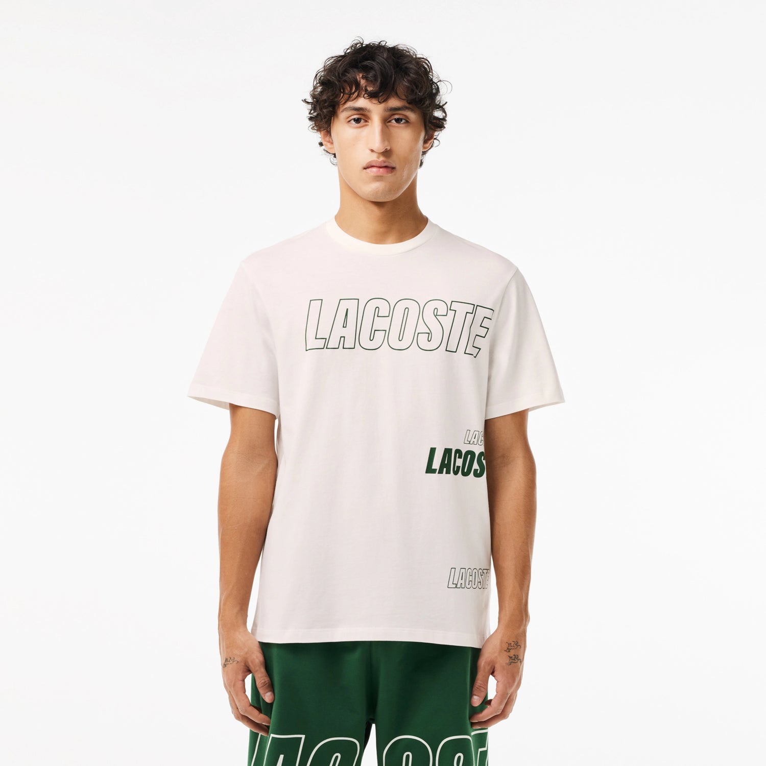 Lacoste T Shirt Th8457 White.logo Branco_shot1