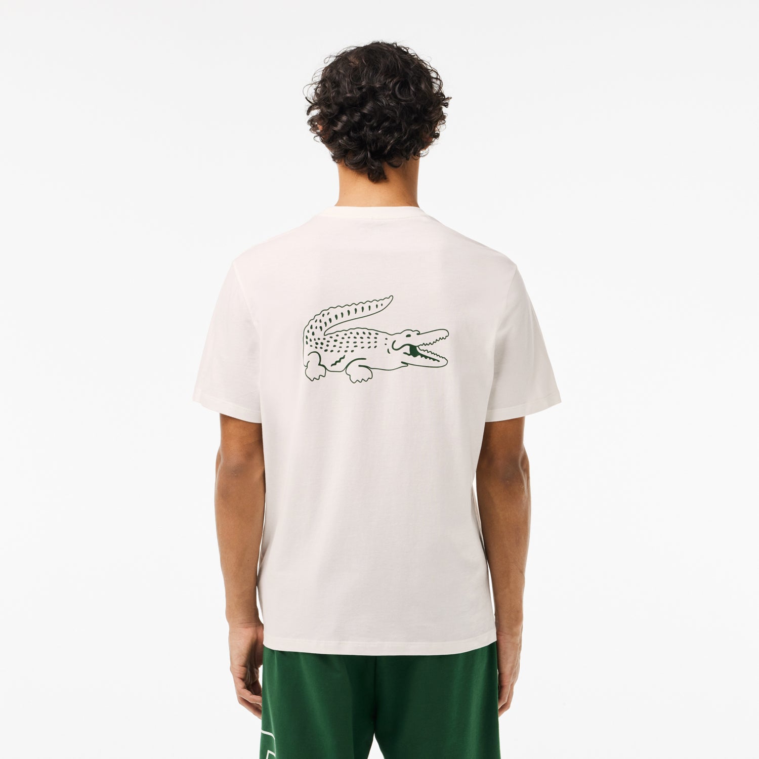 Lacoste T Shirt Th8457 White.logo Branco_shot3
