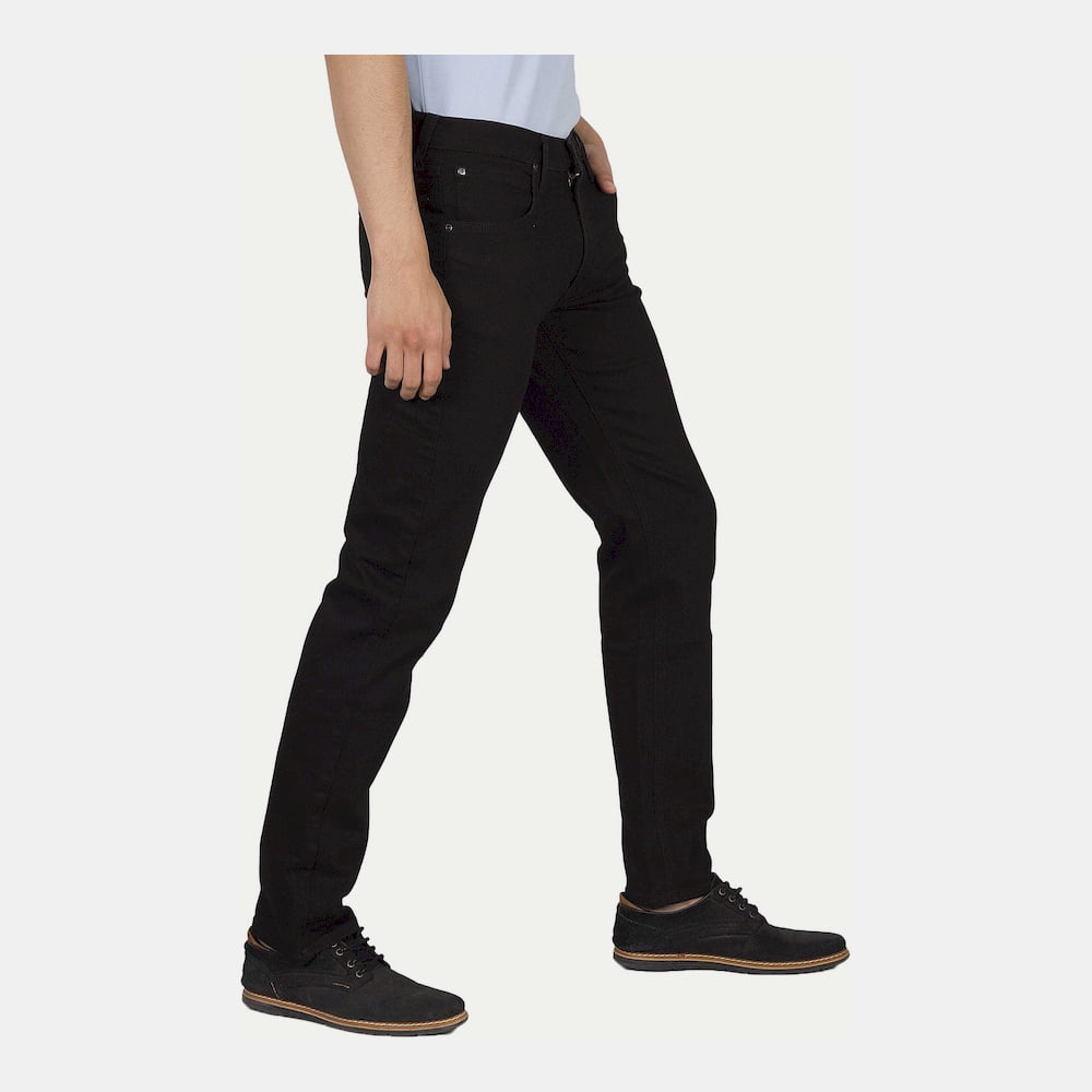Lee Calças Trousers El707pc47 All Black Preto Preto Shot2