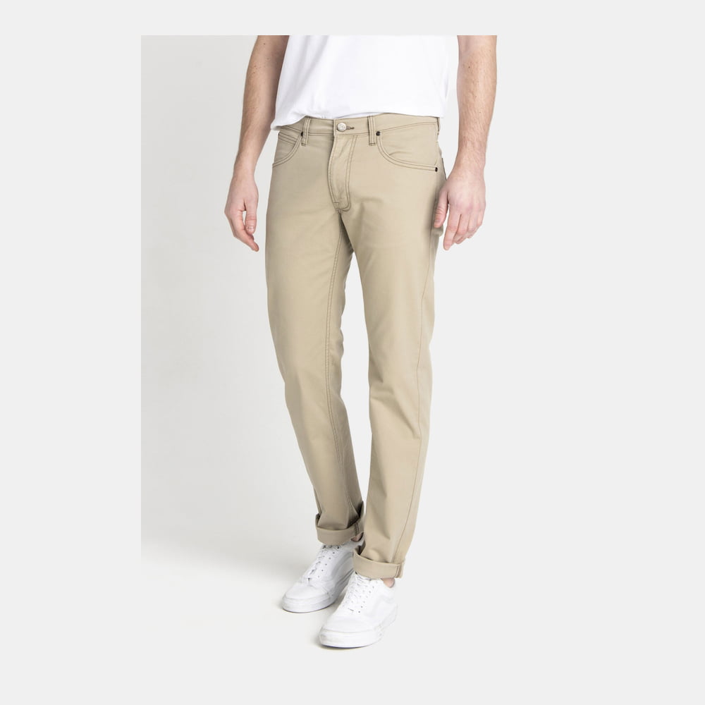 Lee Calças Trousers El707sxxx Beige Beige Shot4