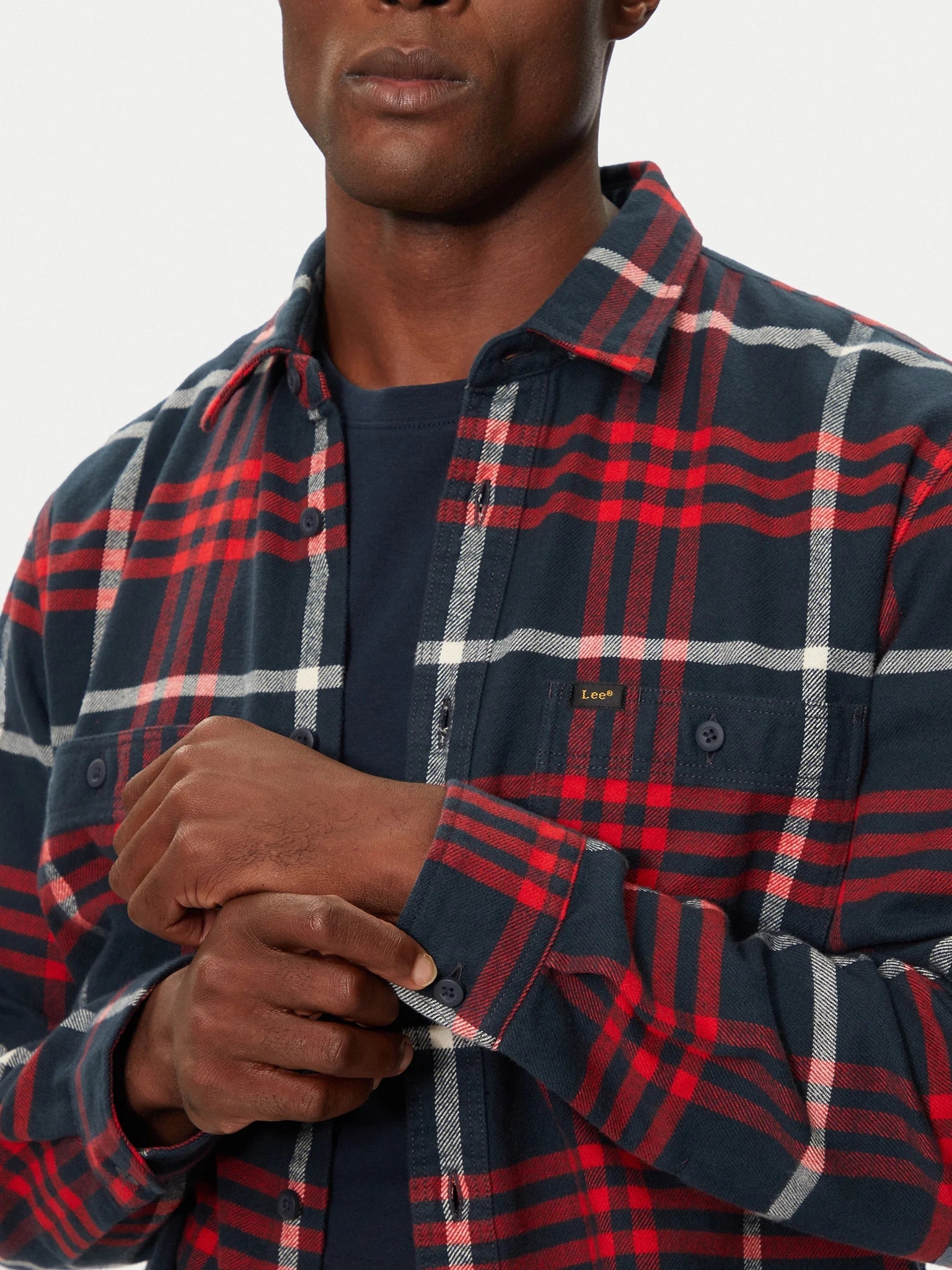 Lee Camisa  Shirt Eriveted Navy Red Navy Vermelho_shot1