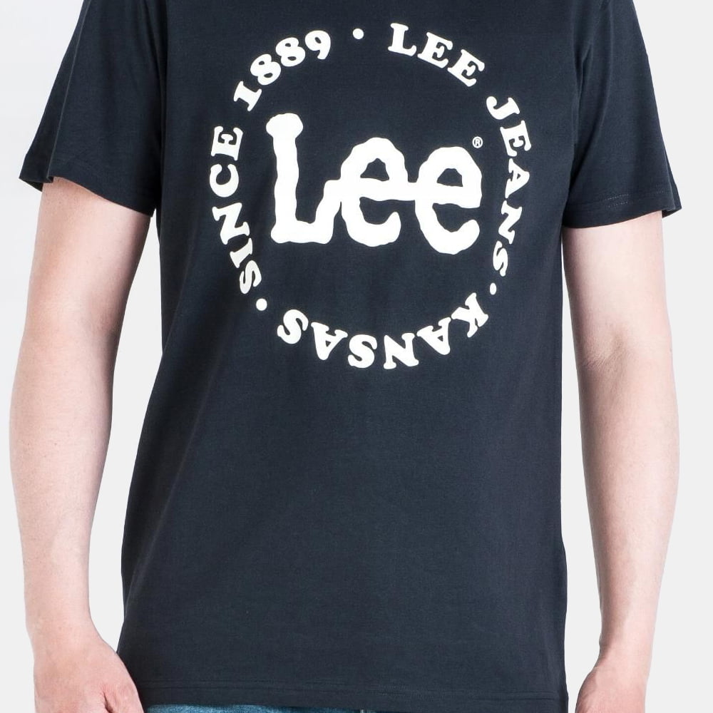 Lee T Shirt El65gbc Black Preto Shot1