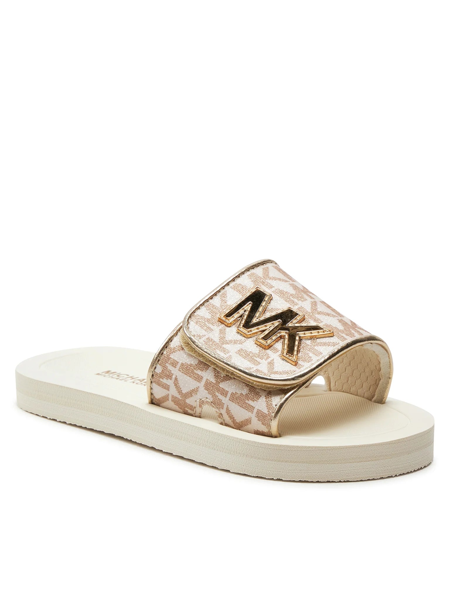 Michael Kors Chinelos Slippers Eli Carroll Vanila Gol Vanilla Ouro_shot2