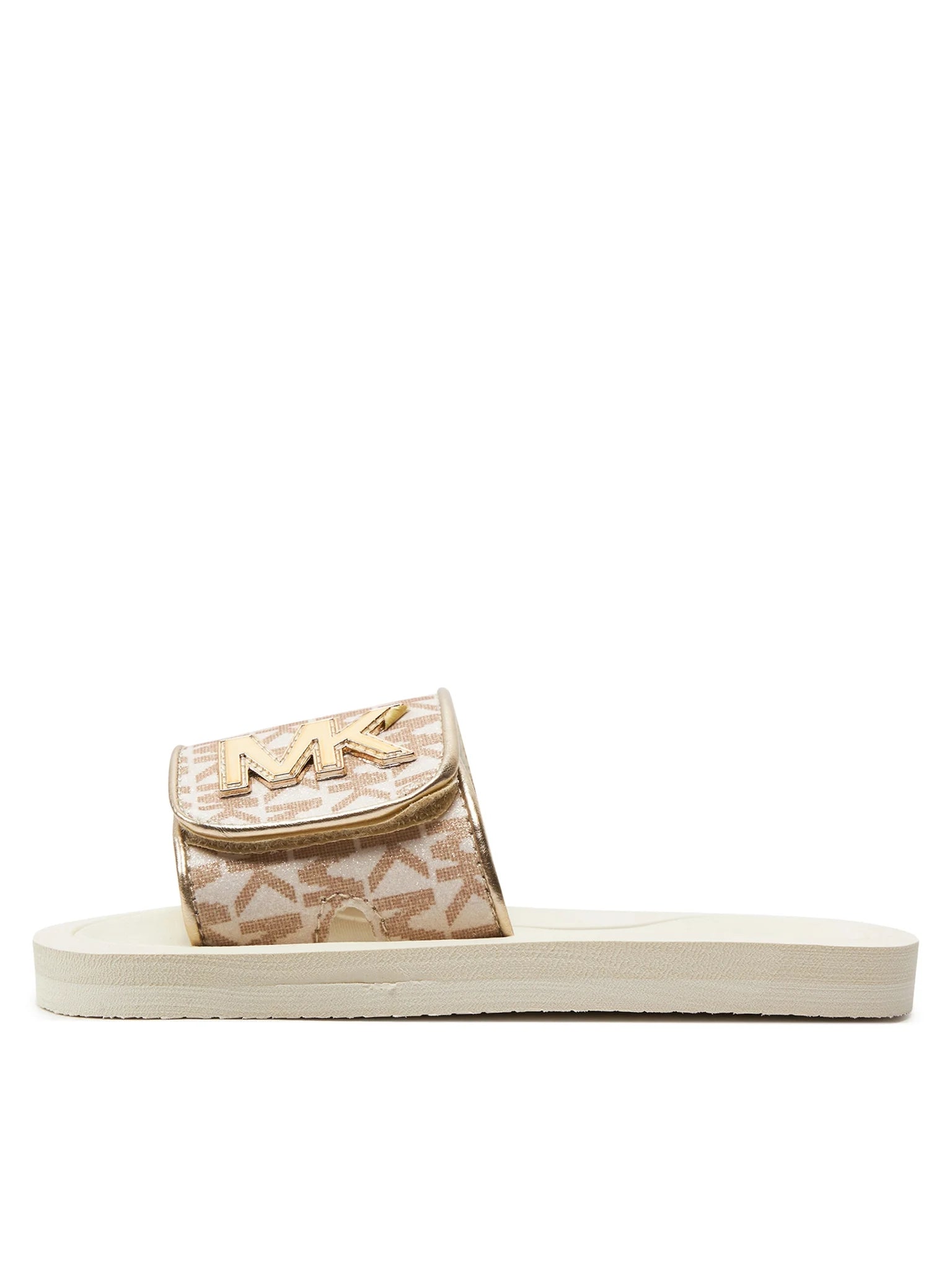 Michael Kors Chinelos Slippers Eli Carroll Vanila Gol Vanilla Ouro_shot5