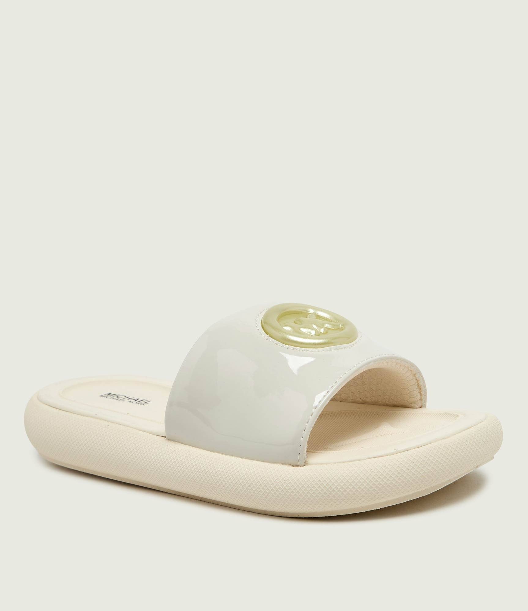Michael Kors Chinelos Slippers Raelynn Bubble Vanila Gol Vanilla Ouro_shot1