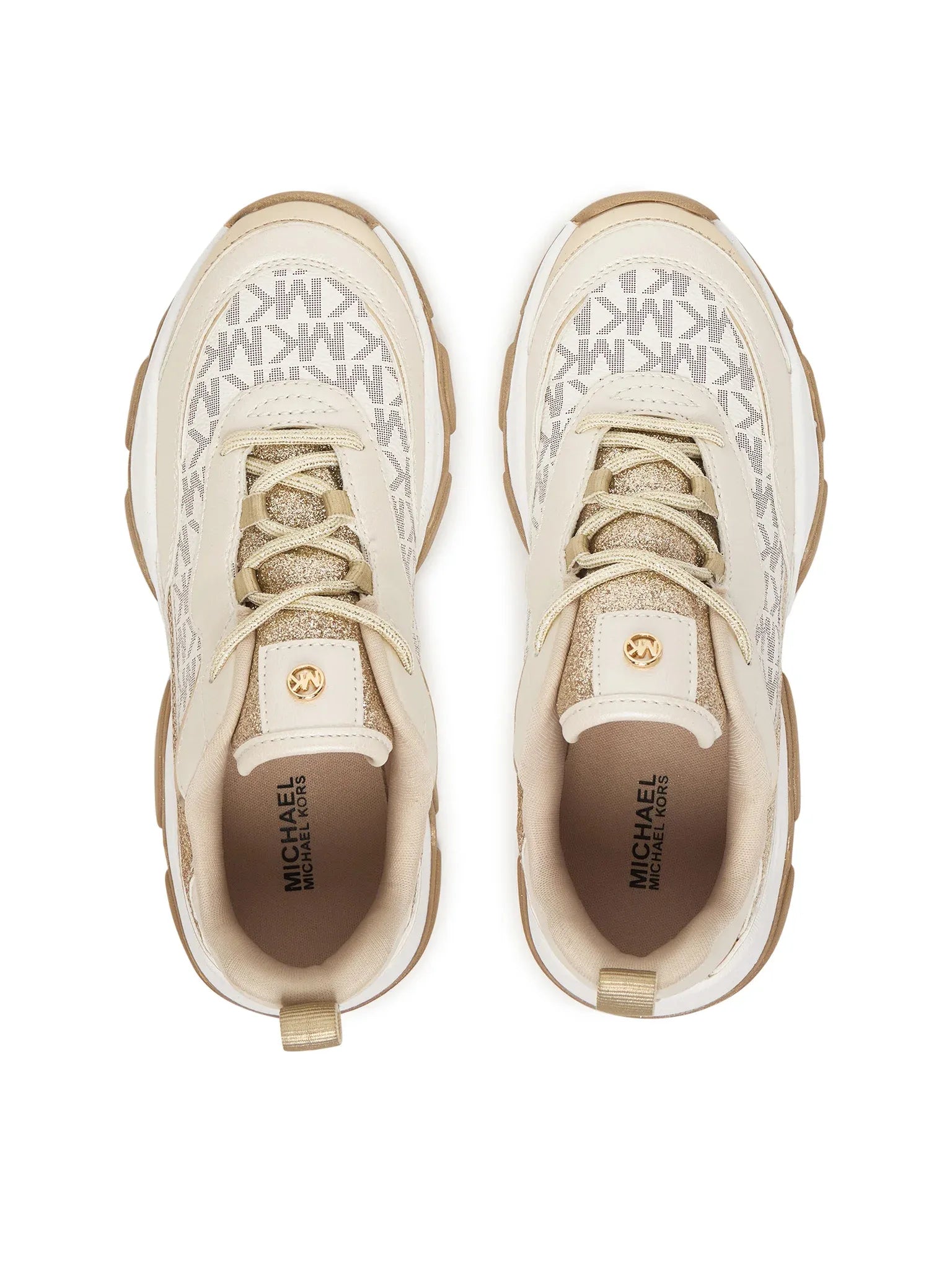 Michael Kors Sapatilhas Sneakers Shoes Atlas Vanila Gol Vanilla Ouro_shot3
