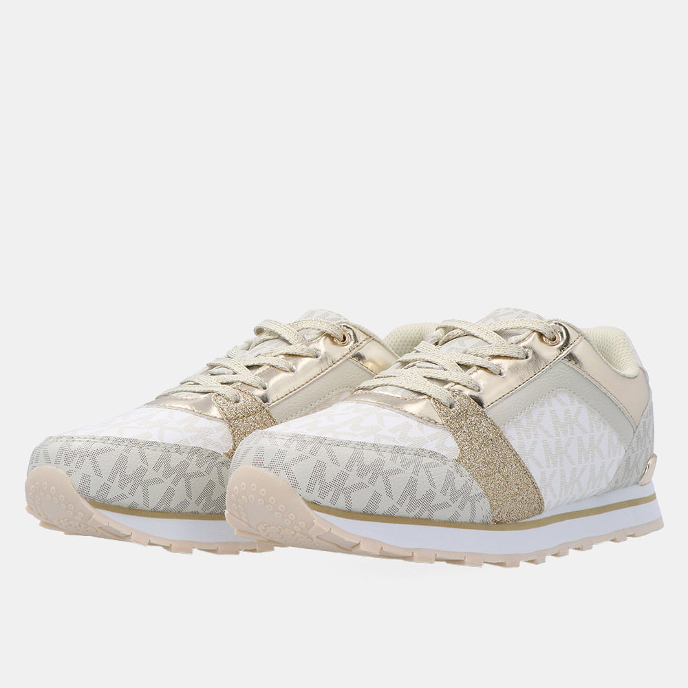 Michael Kors Sapatilhas Sneakers Shoes Billie Jogger Whi Gold Branco Dourado Shot1