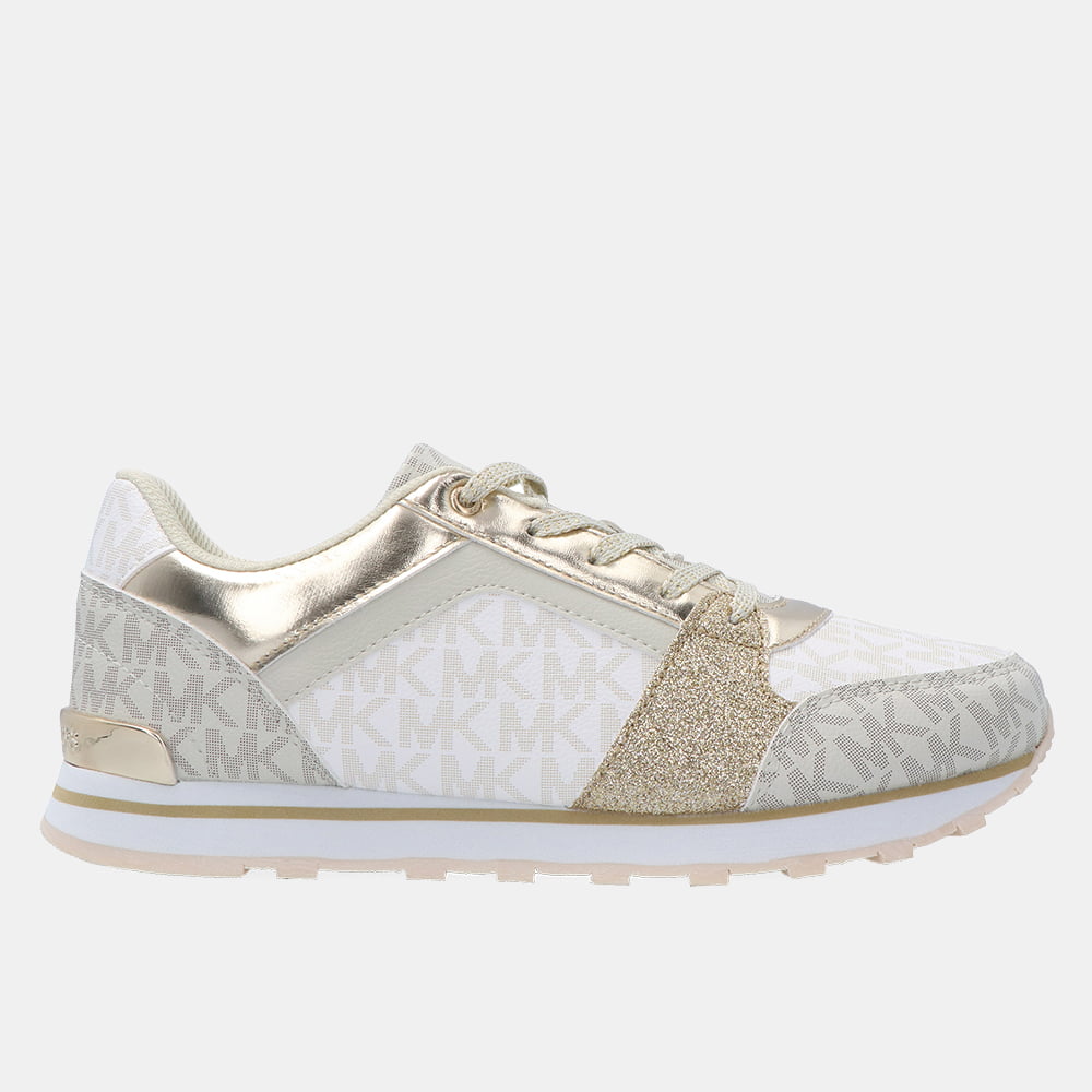 Michael Kors Sapatilhas Sneakers Shoes Billie Jogger Whi Gold Branco Dourado Shot3