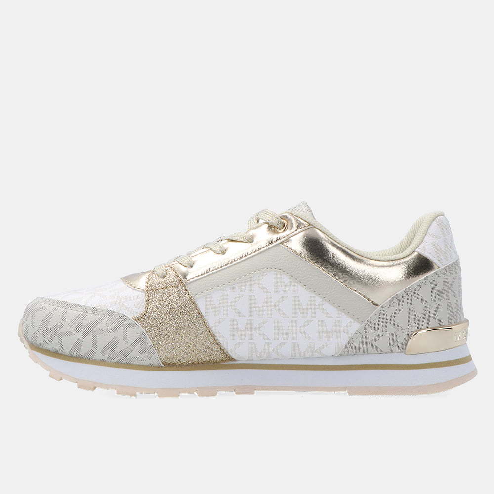Michael Kors Sapatilhas Sneakers Shoes Billie Jogger Whi Gold Branco Dourado Shot5