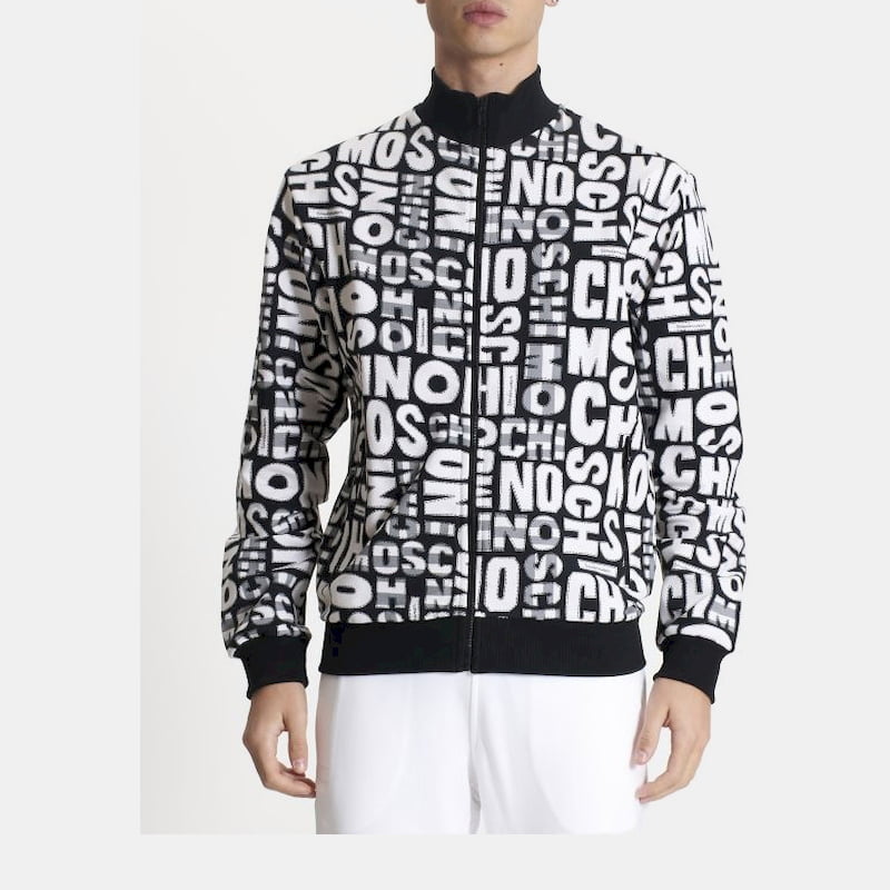 Moschino Blusao Jackets A1711 8114 Blk White Preto Branco Shot2
