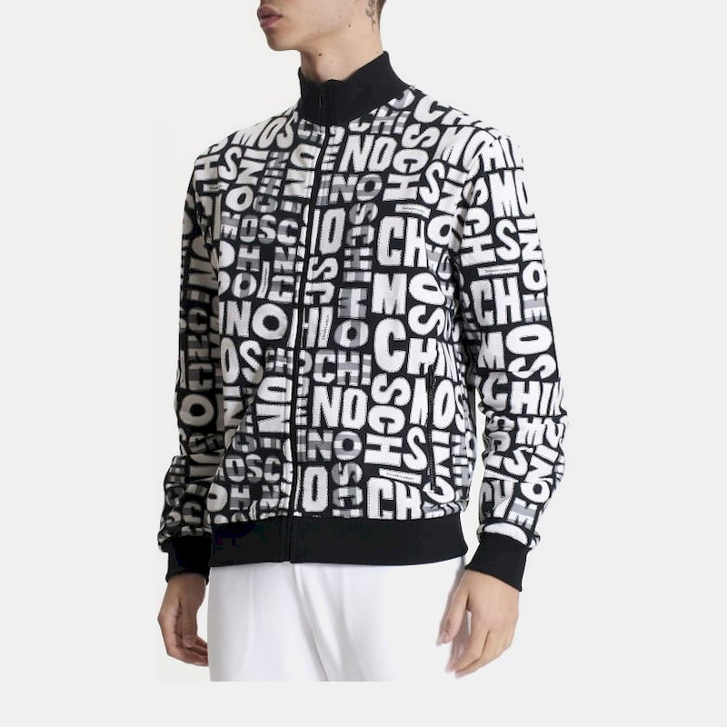 Moschino Blusao Jackets A1711 8114 Blk White Preto Branco Shot4