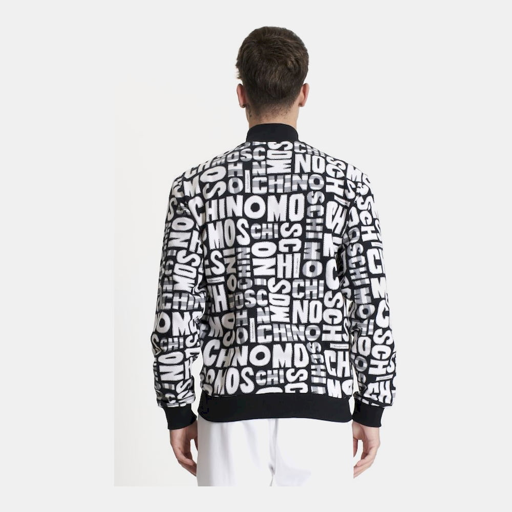 Moschino Blusao Jackets A1711 8114 Blk White Preto Branco Shot8