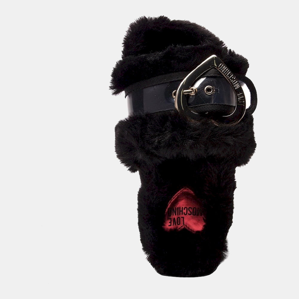 Moschino Chinelos Slippers Ja28023 Black Preto Shot12
