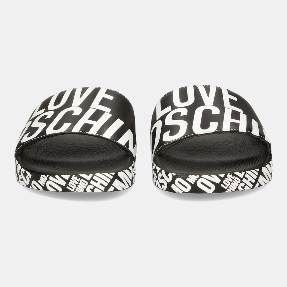 Moschino Chinelos Slippers Ja28042 Black Preto Shot5