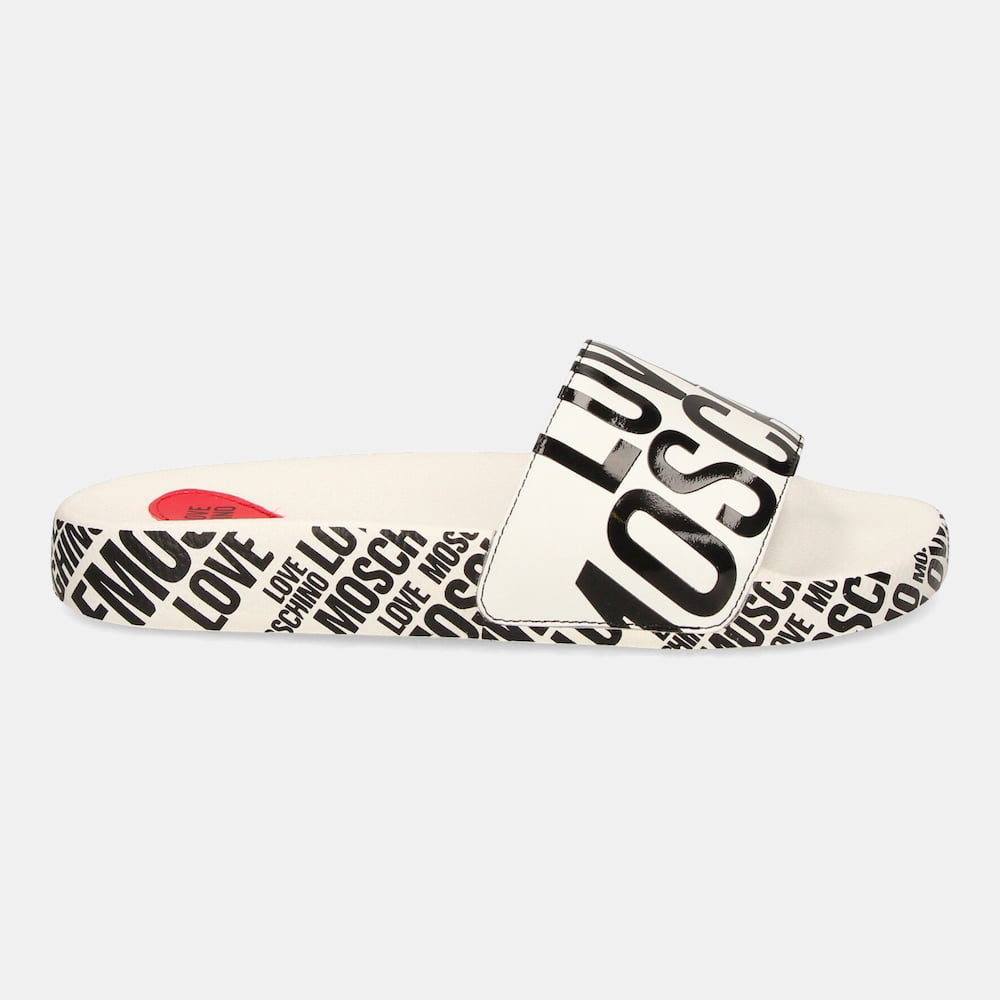 Moschino Chinelos Slippers Ja28042 White Branco Shot3
