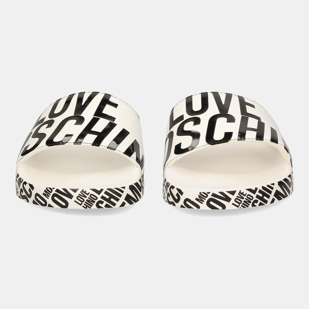 Moschino Chinelos Slippers Ja28042 White Branco Shot5