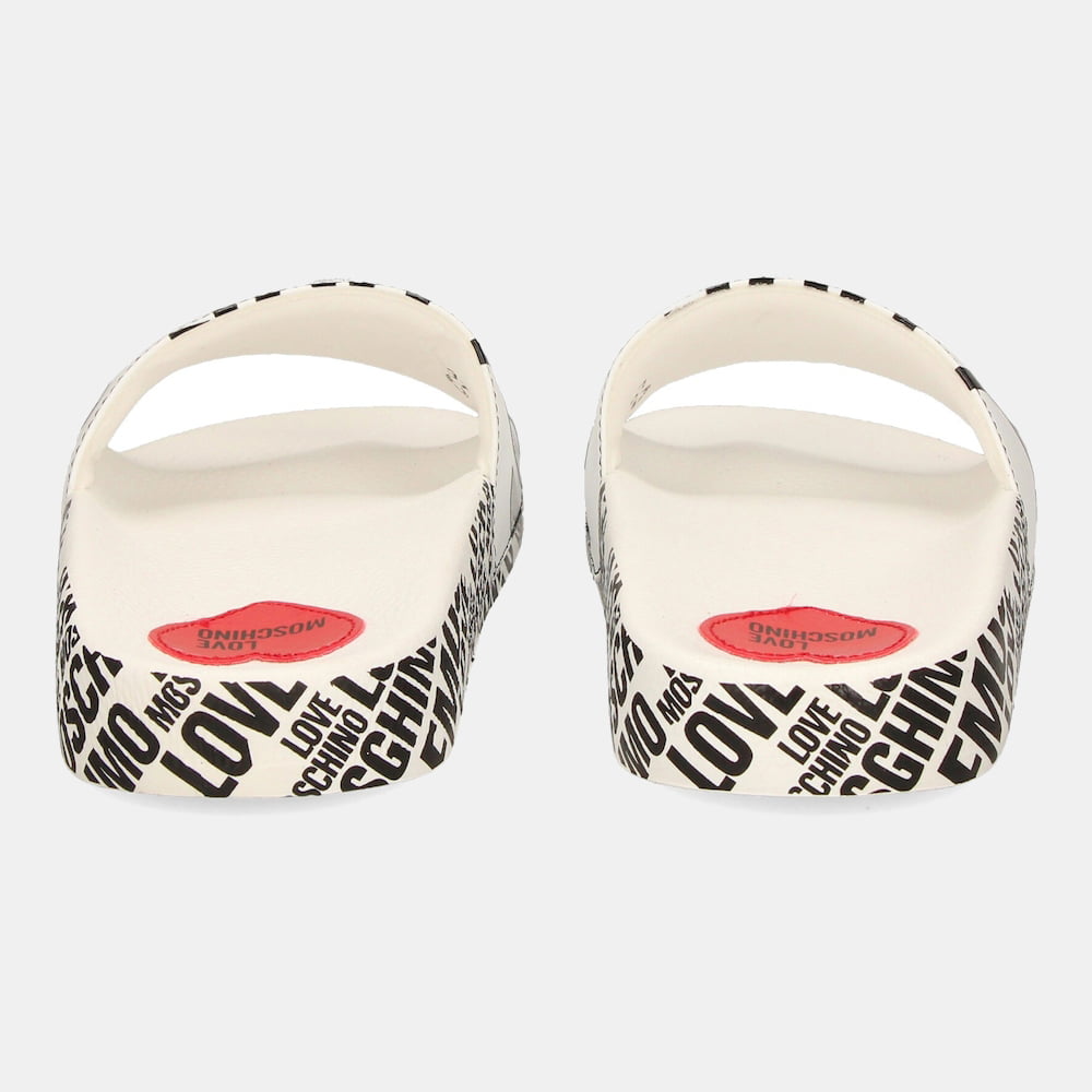 Moschino Chinelos Slippers Ja28042 White Branco Shot9