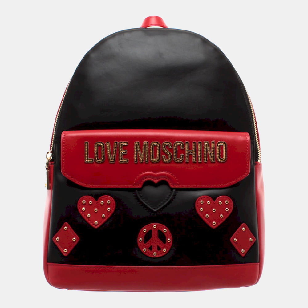 Moschino Mochila Backpack Jc4146pp17 Black Red Preto Vermelho Shot2