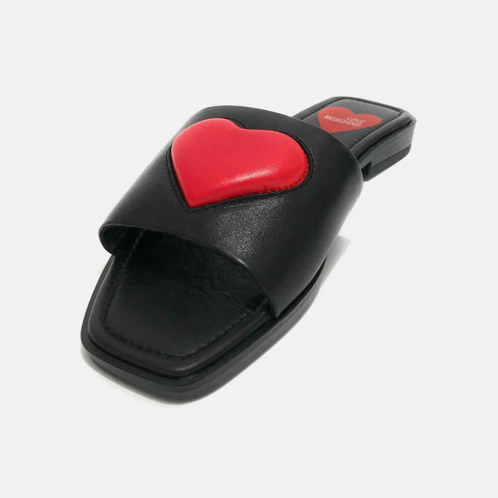 Moschino Mule Ja28352 Black Red Preto Vermelho Shot5