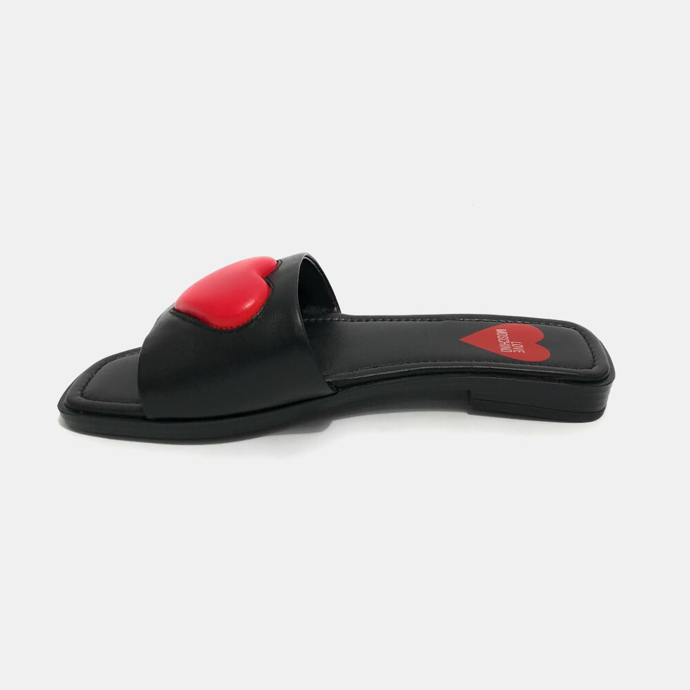 Moschino Mule Ja28352 Black Red Preto Vermelho Shot7