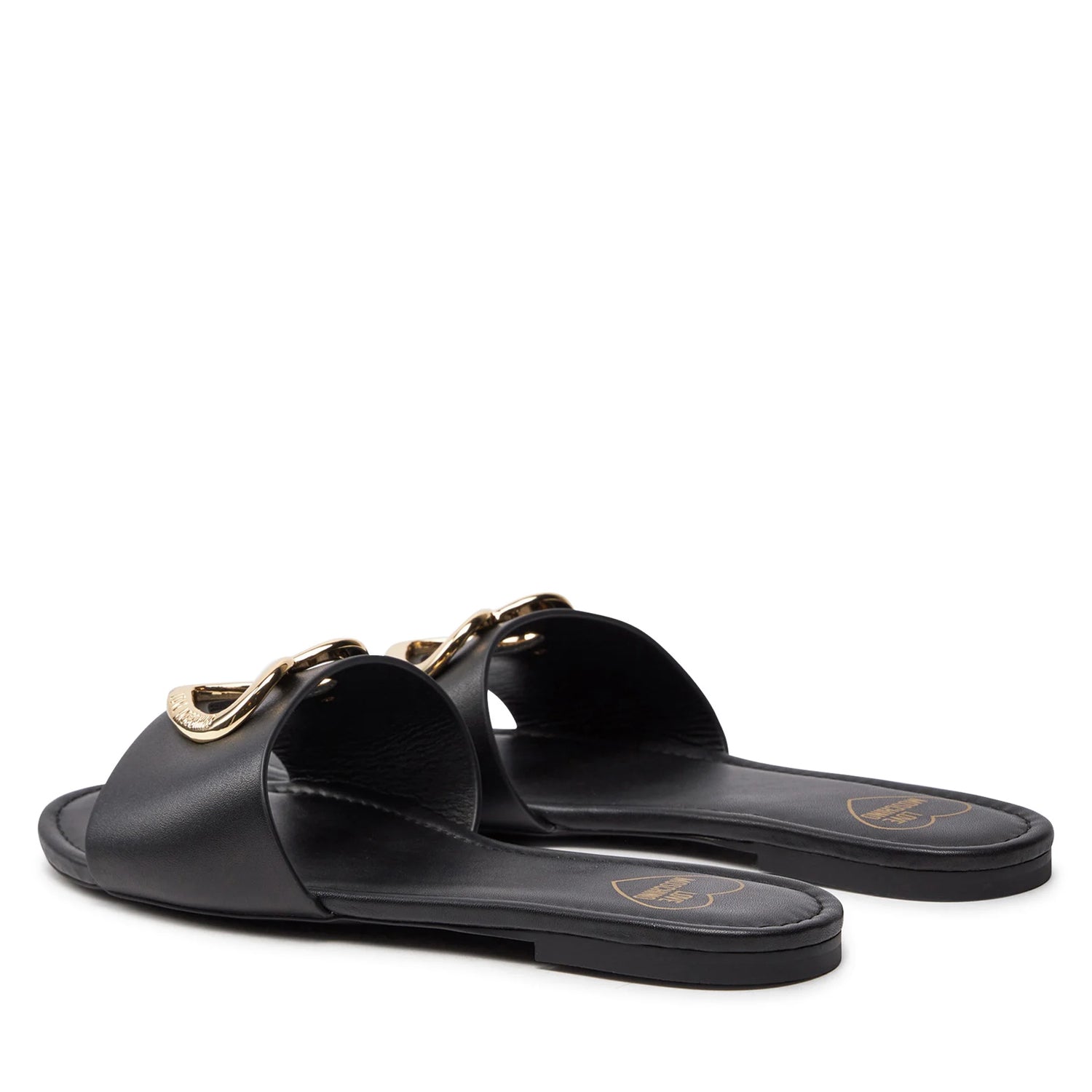 Moschino Sandalias Sandals Ja2843 Blk Gold Preto Ouro_shot2